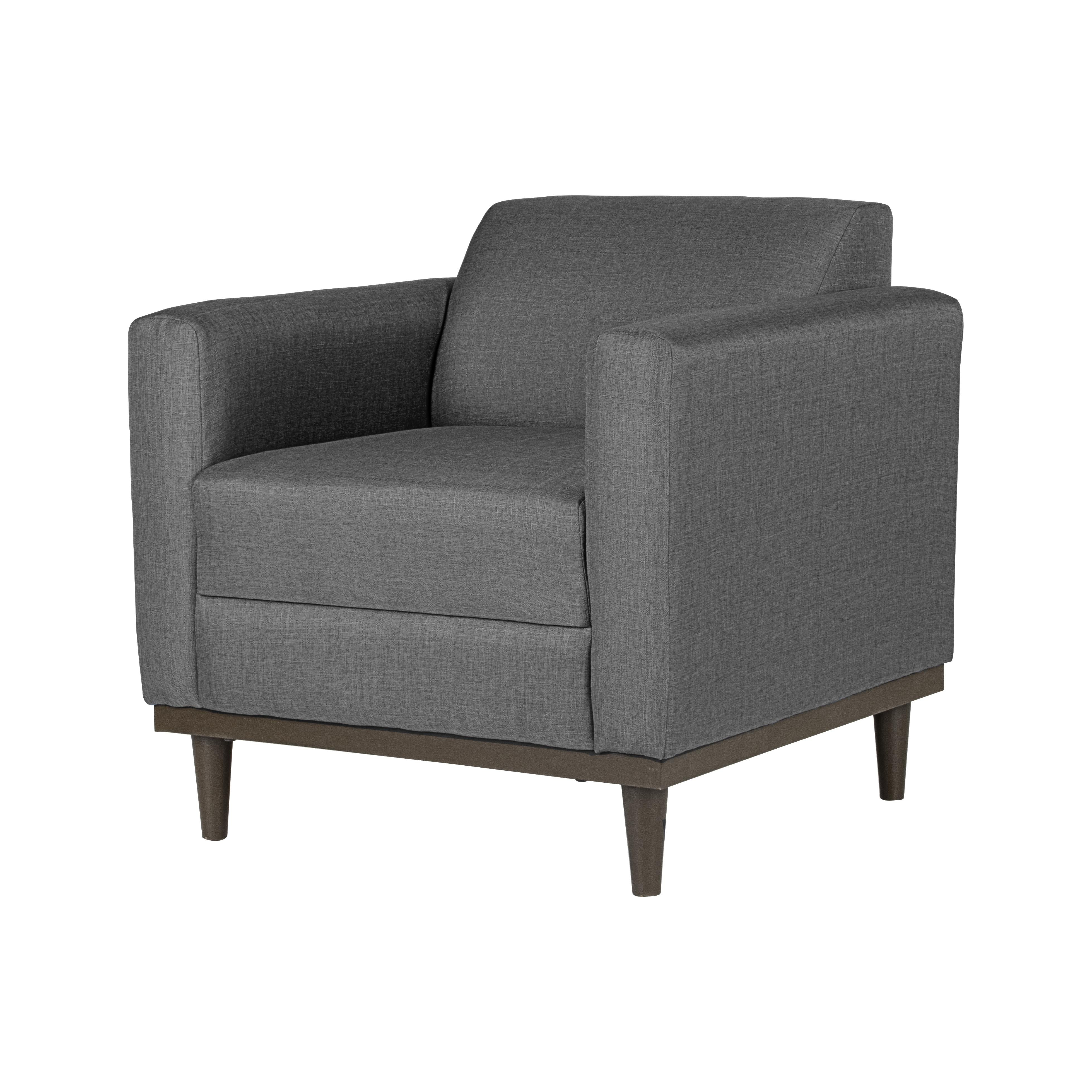 AIDEN CHAIR W/1 THROW PILLOW-SILVER GRAY - Ideal Furniture (Fresno,CA)