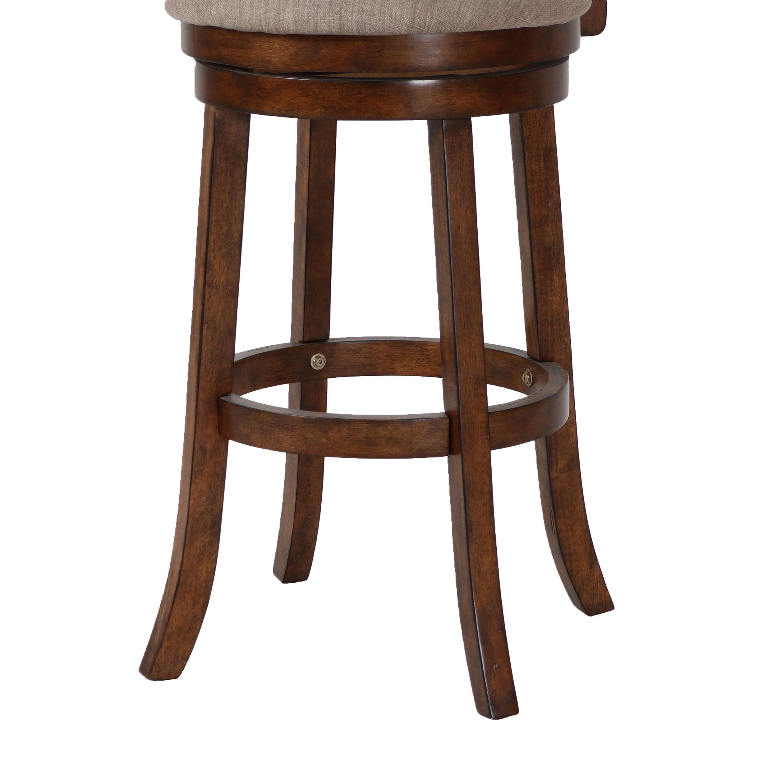 ABERDEEN 29" BAR STOOL-DK BROWN W/FABRIC SEAT - Ideal Furniture (Fresno,CA)