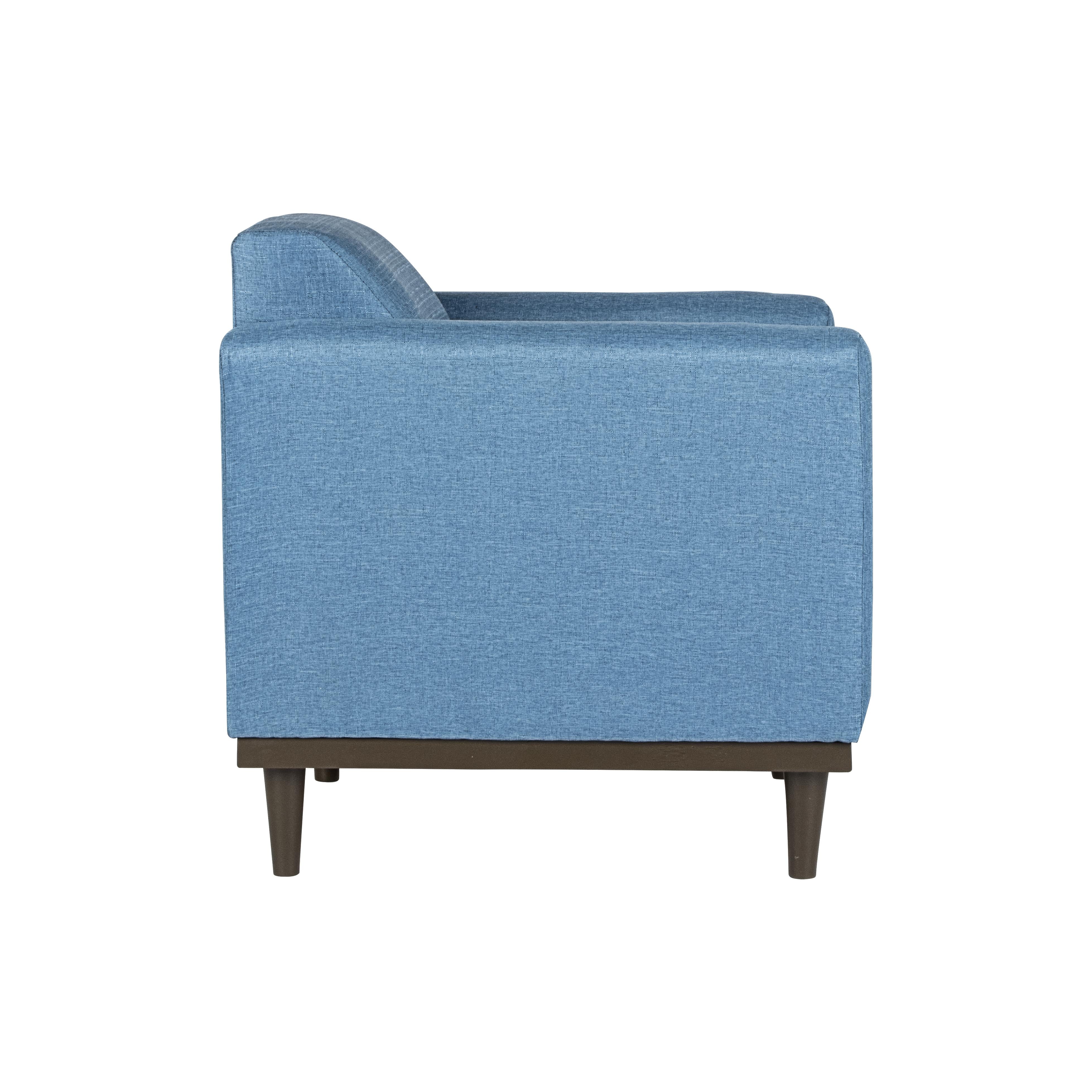 AIDEN CHAIR W/1 THROW PILLOW-BLUE - Ideal Furniture (Fresno,CA)