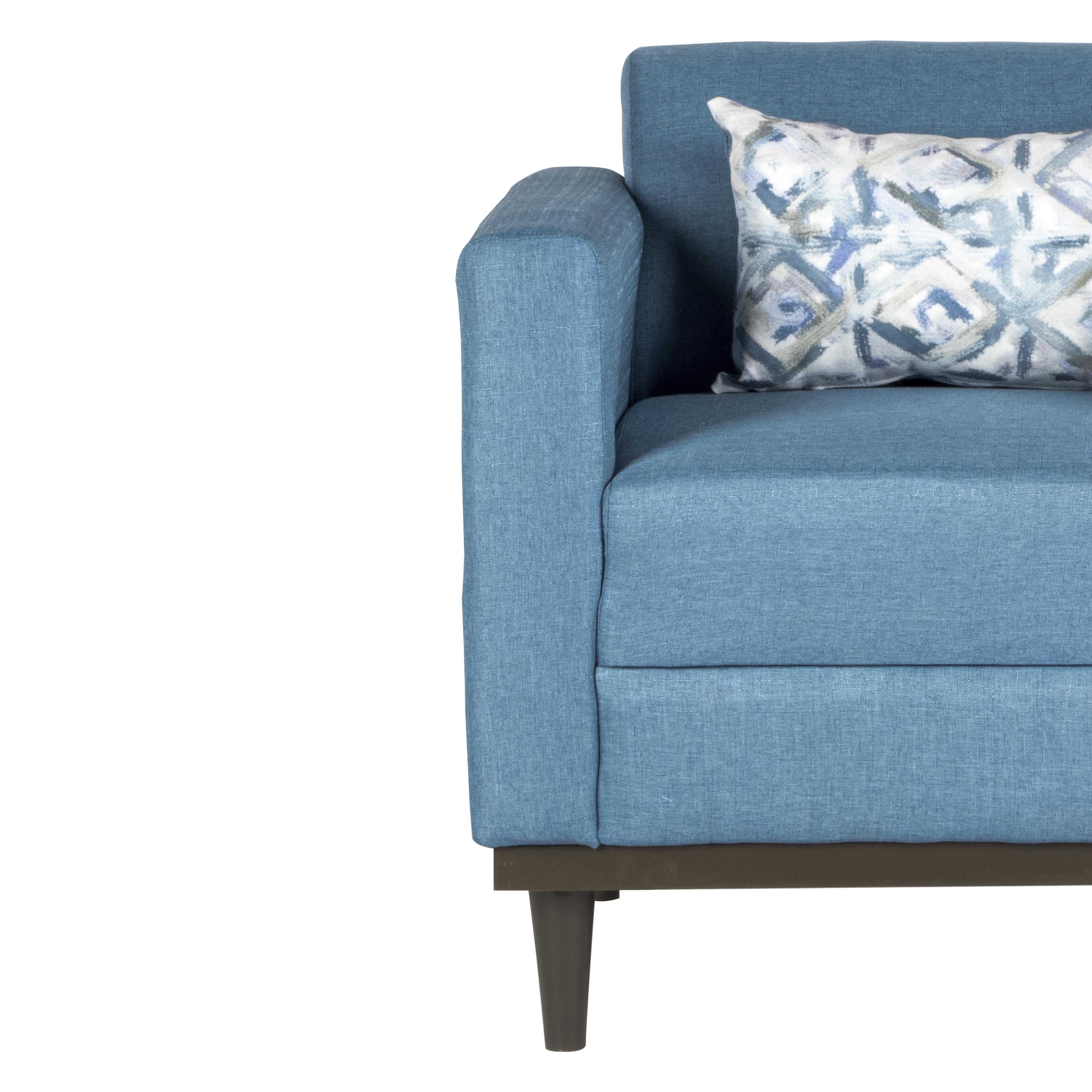 AIDEN CHAIR W/1 THROW PILLOW-BLUE - Ideal Furniture (Fresno,CA)
