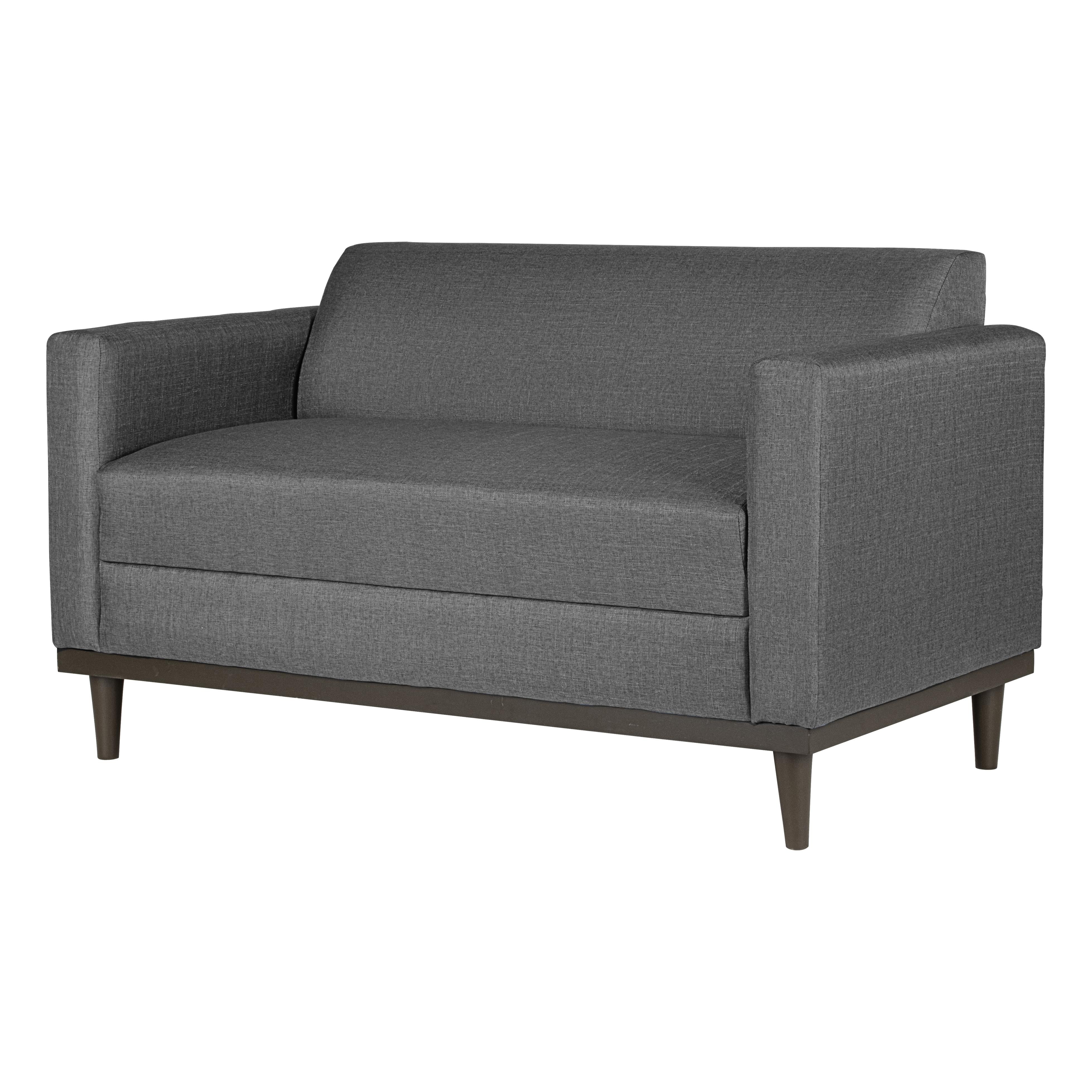 AIDEN LOVESEAT W/2 THROW PILLOWS-SILVER GRAY - Ideal Furniture (Fresno,CA)