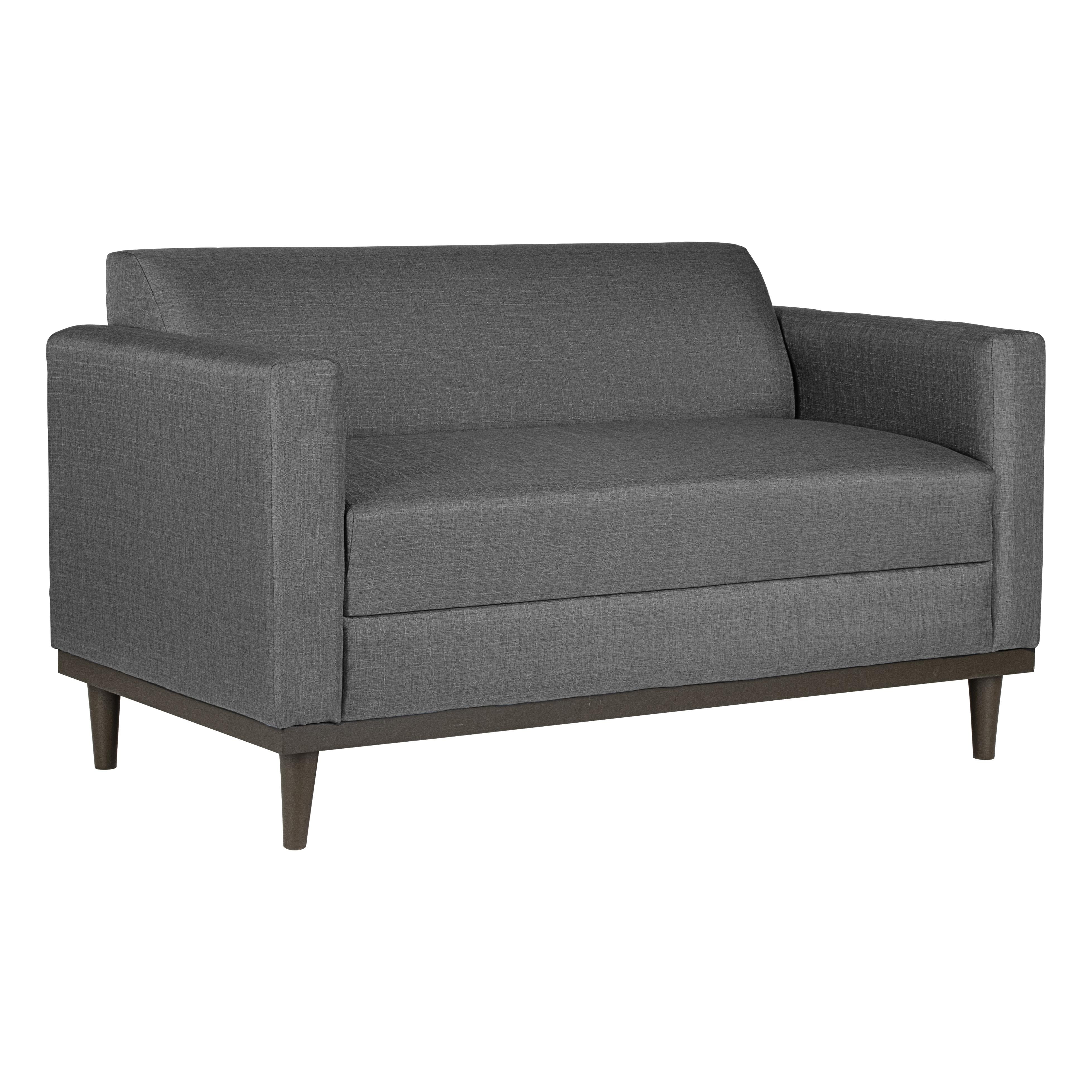 AIDEN LOVESEAT W/2 THROW PILLOWS-SILVER GRAY - Ideal Furniture (Fresno,CA)