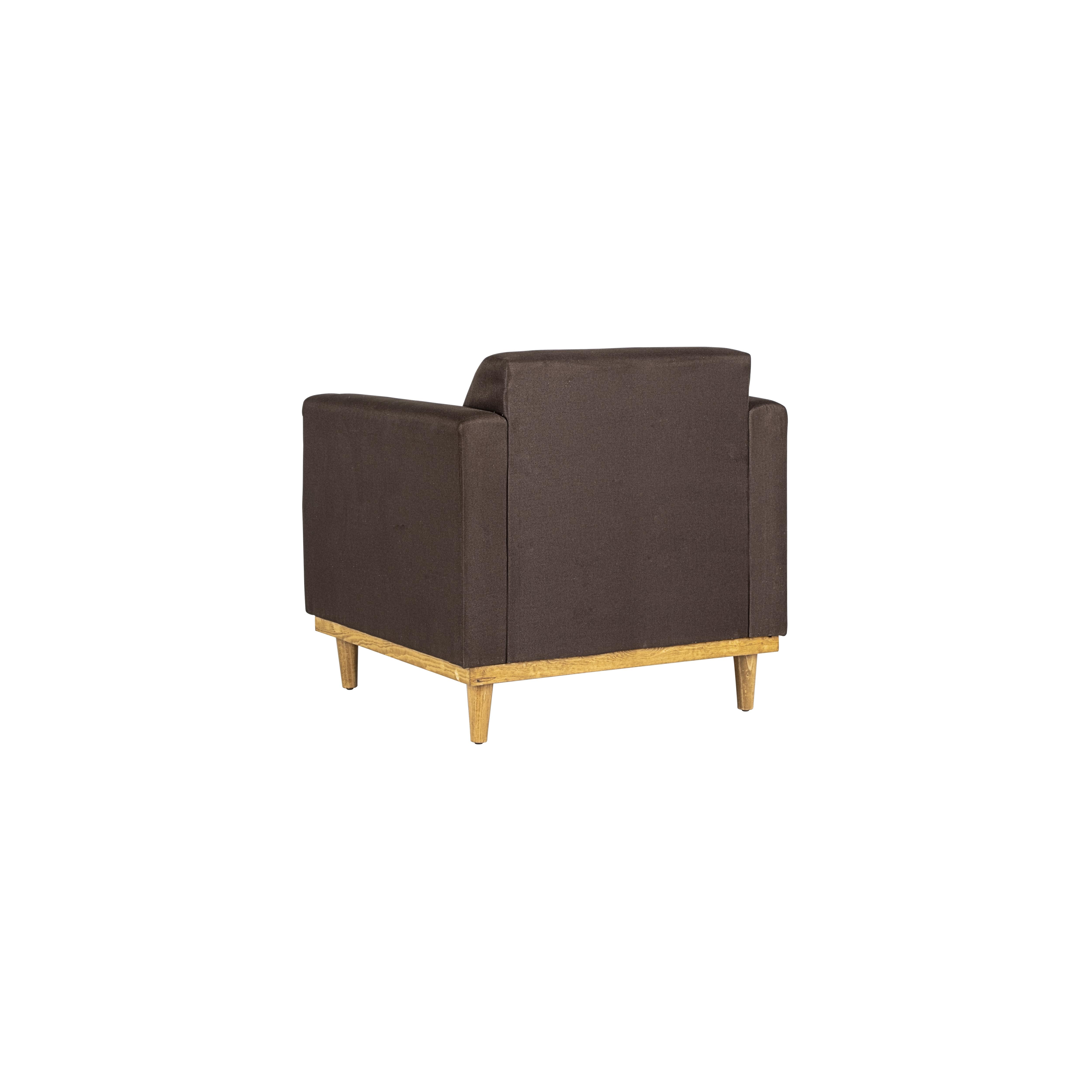 AIDEN CHAIR W/1 THROW PILLOW-CHOCOLATE - Ideal Furniture (Fresno,CA)