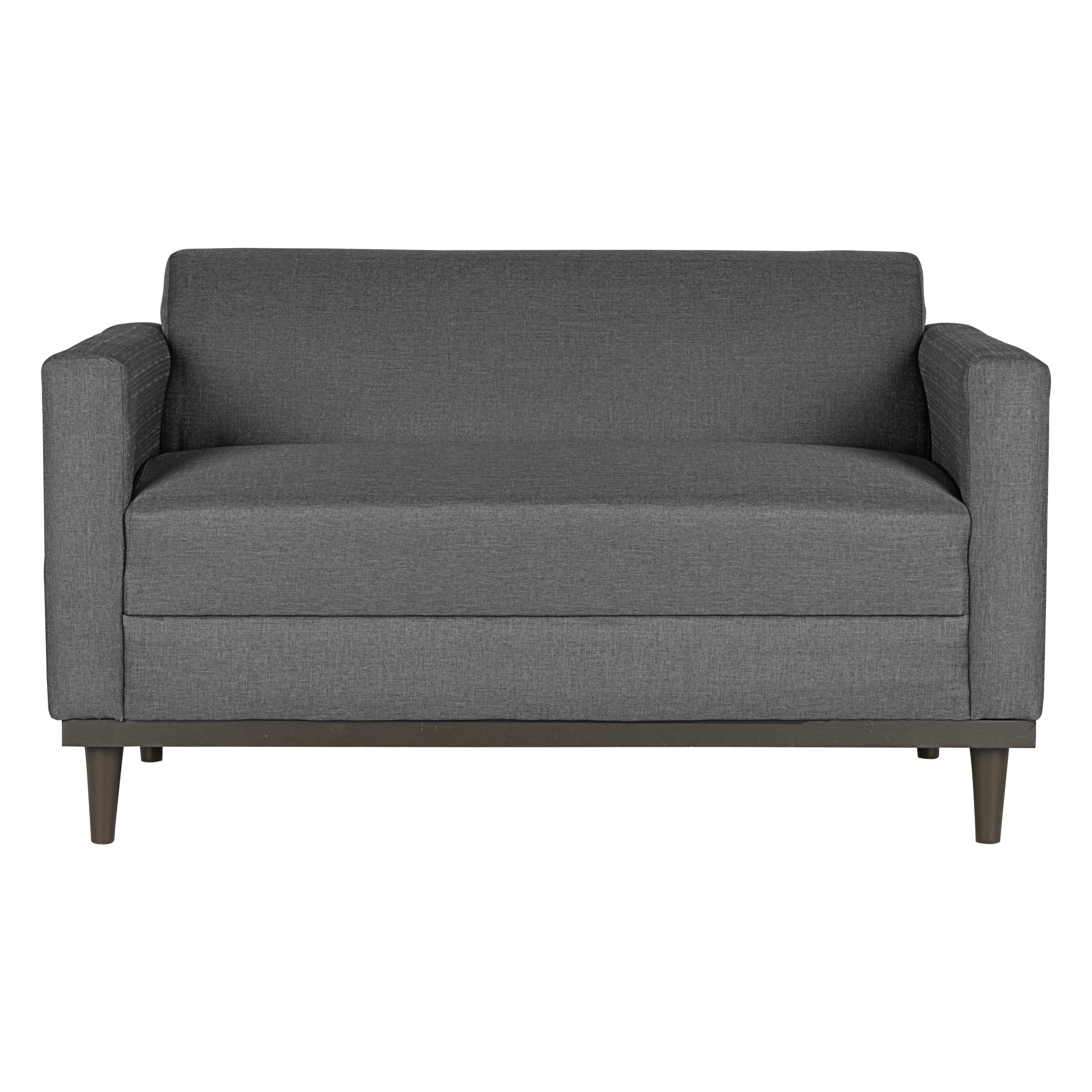 AIDEN LOVESEAT W/2 THROW PILLOWS-SILVER GRAY
