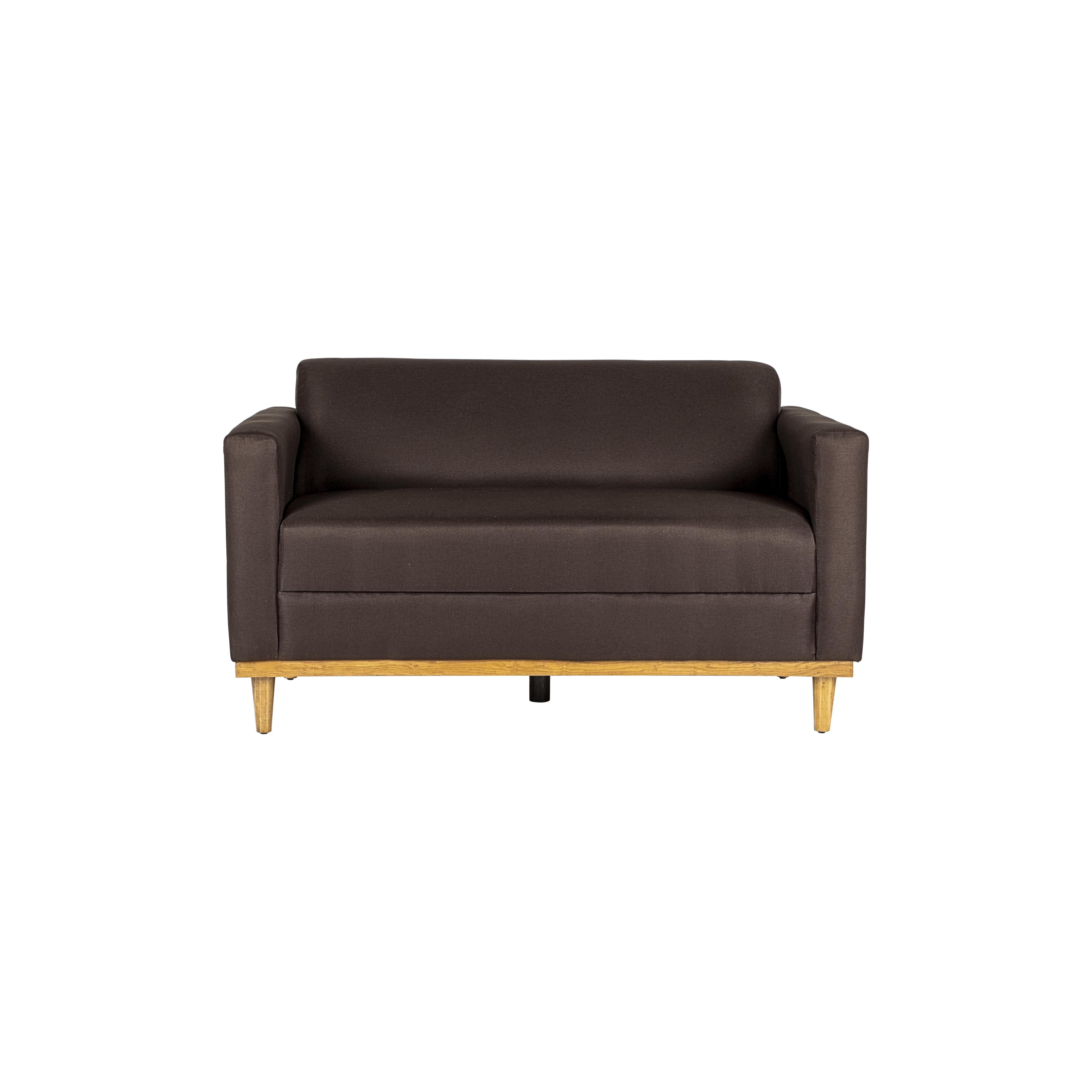 AIDEN LOVESEAT W/2 THROW PILLOWS-CHOCOLATE - Ideal Furniture (Fresno,CA)