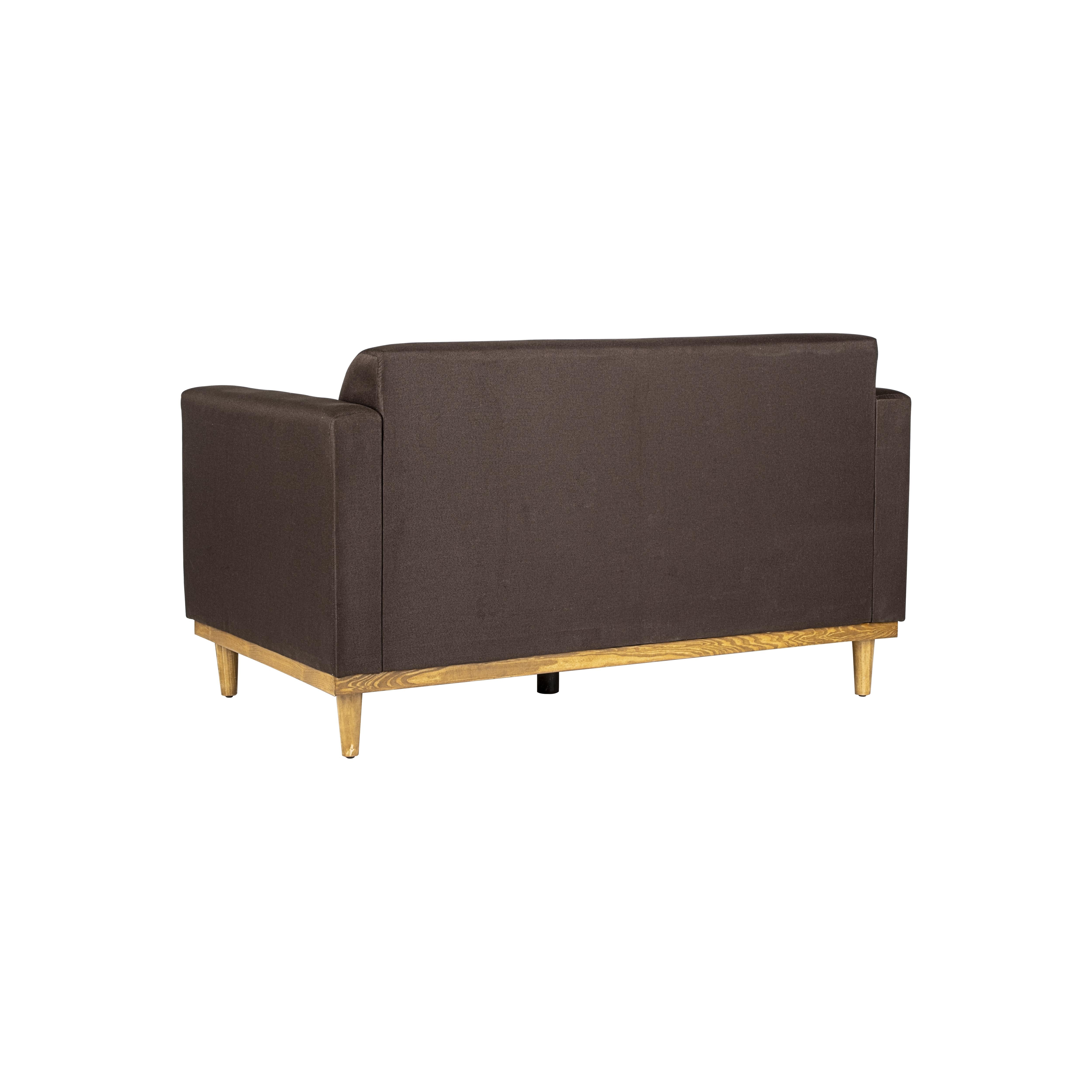 AIDEN LOVESEAT W/2 THROW PILLOWS-CHOCOLATE - Ideal Furniture (Fresno,CA)