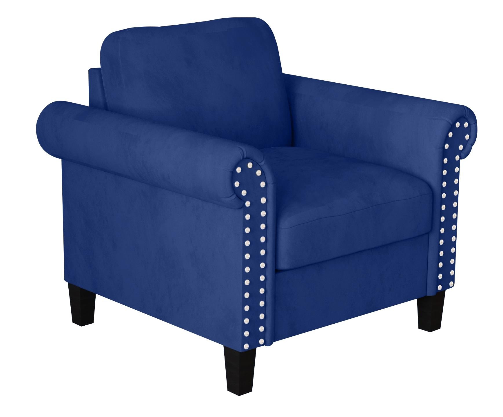 ALANI ACCENT CHAIR-DEEP BLUE - Ideal Furniture (Fresno,CA)