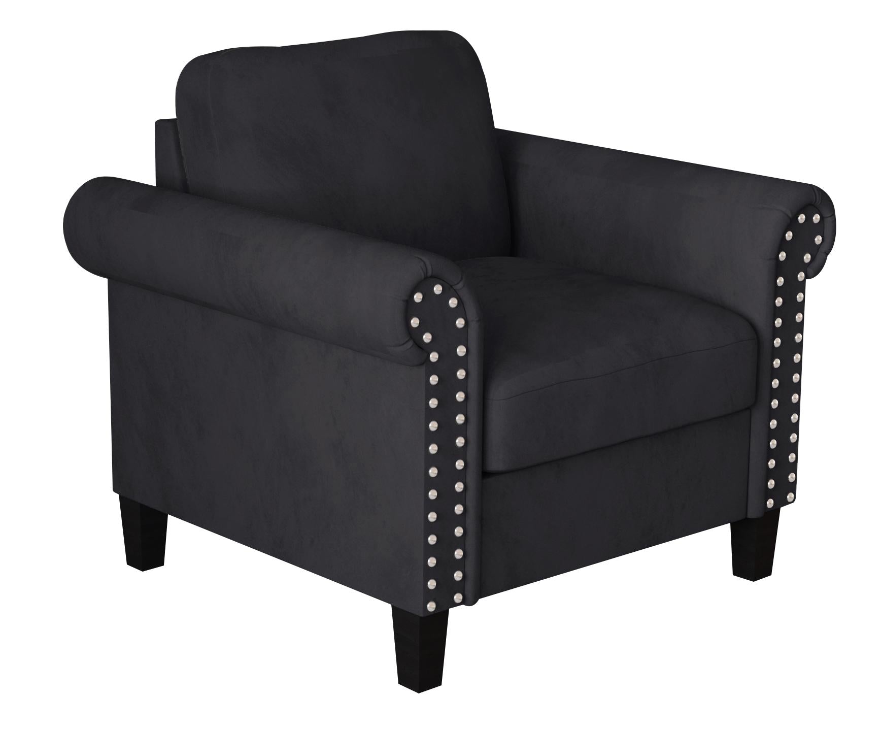 ALANI ACCENT CHAIR-BLACK - Ideal Furniture (Fresno,CA)