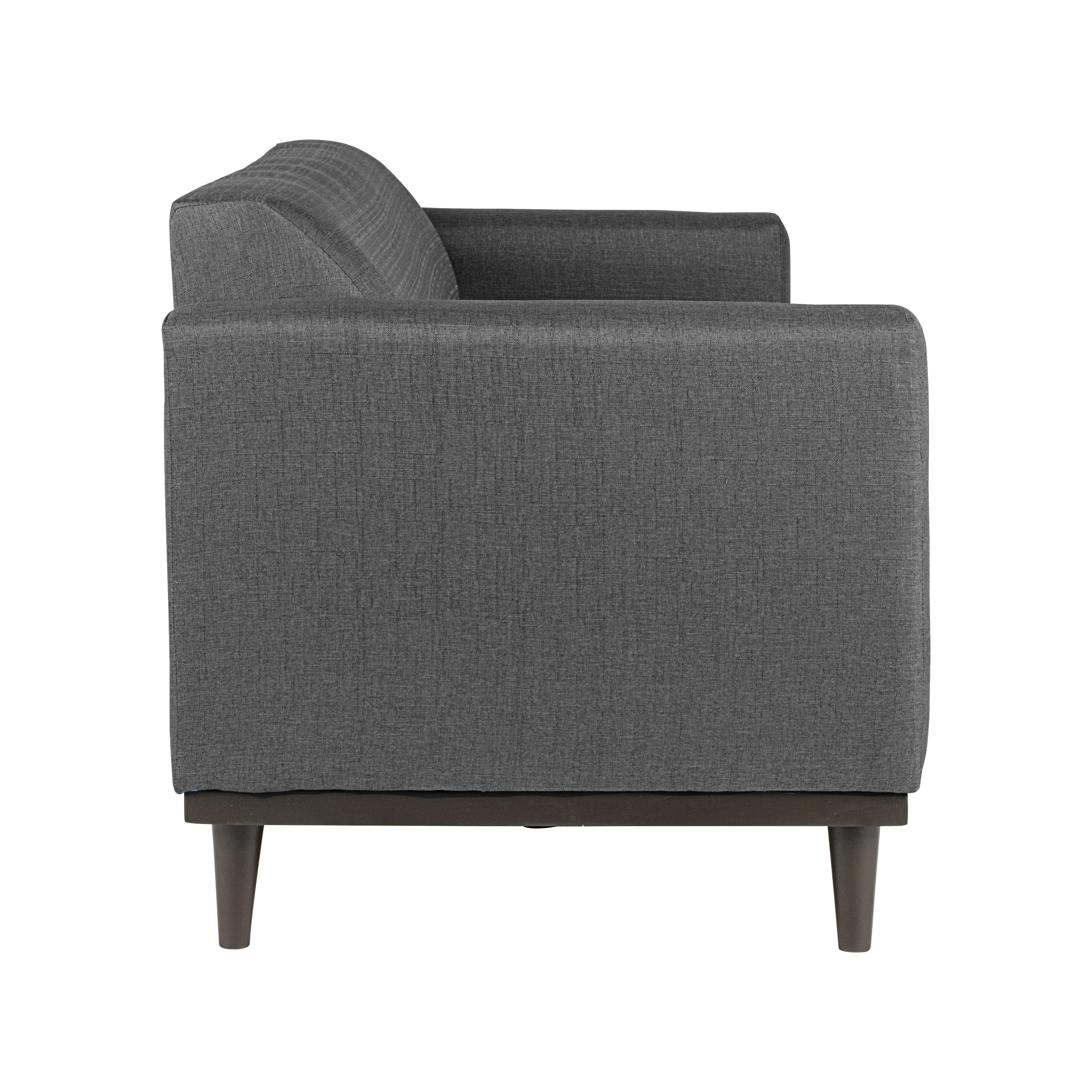 AIDEN SOFA W/3 THROW PILLOWS-SILVER GRAY - Ideal Furniture (Fresno,CA)