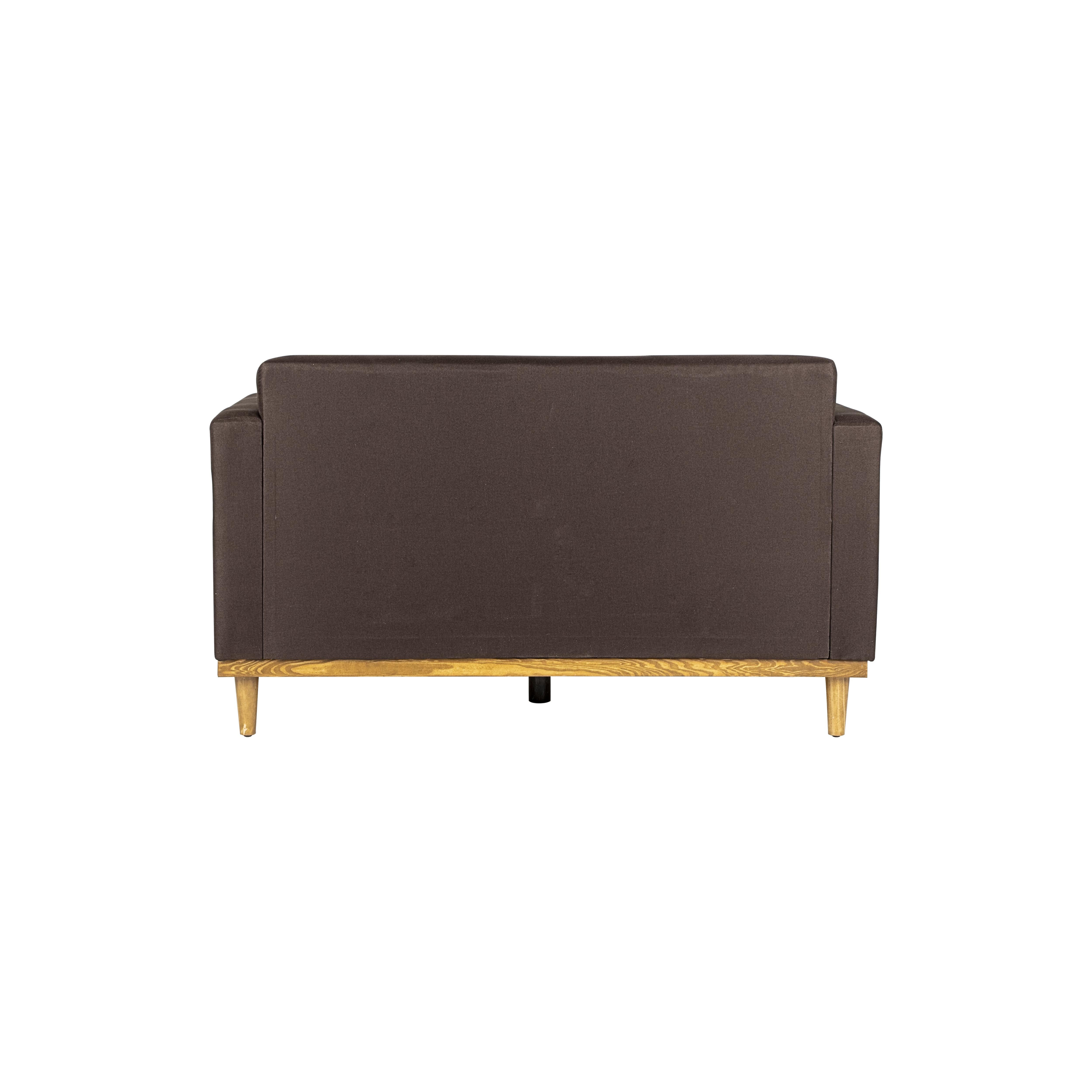 AIDEN LOVESEAT W/2 THROW PILLOWS-CHOCOLATE