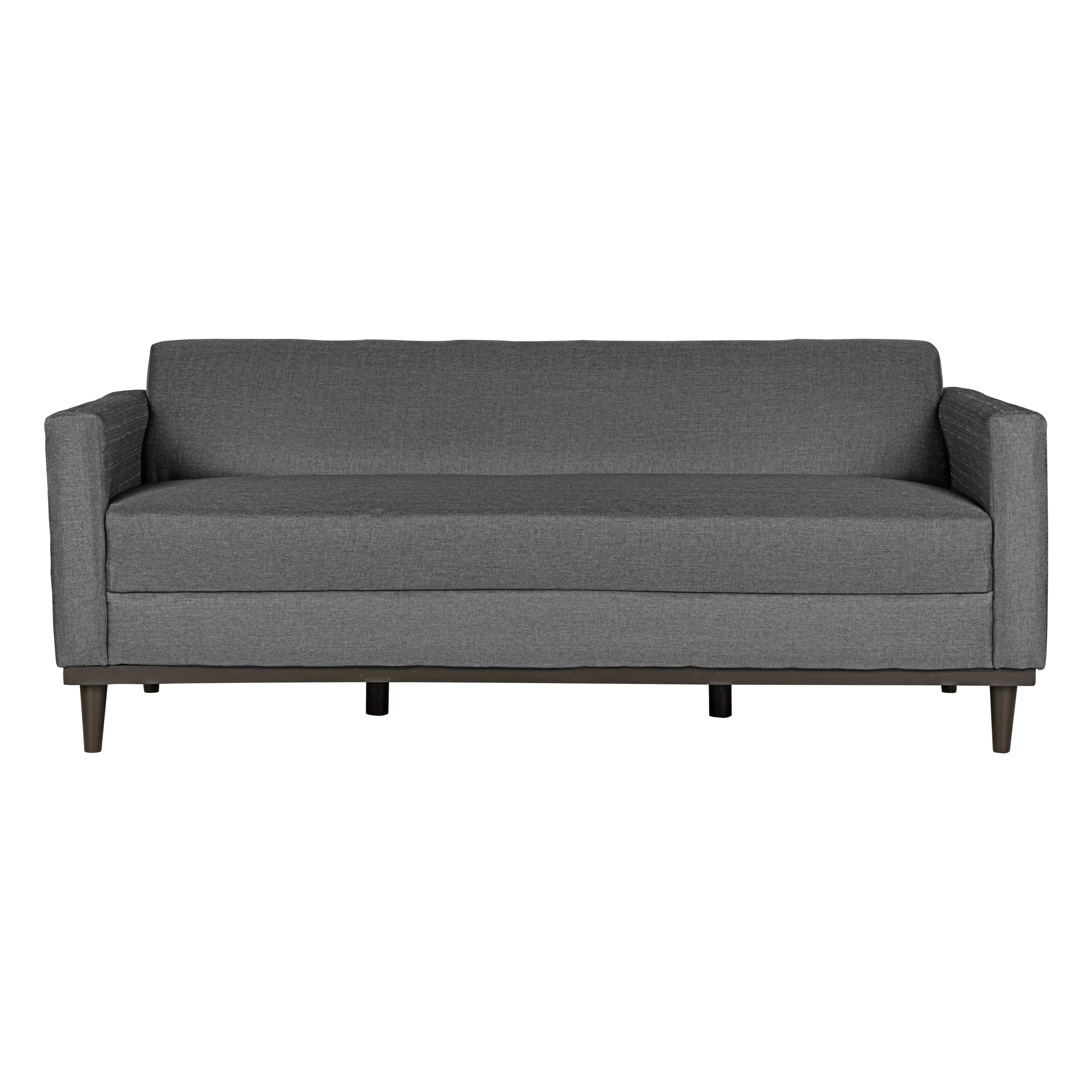 AIDEN SOFA W/3 THROW PILLOWS-SILVER GRAY - Ideal Furniture (Fresno,CA)