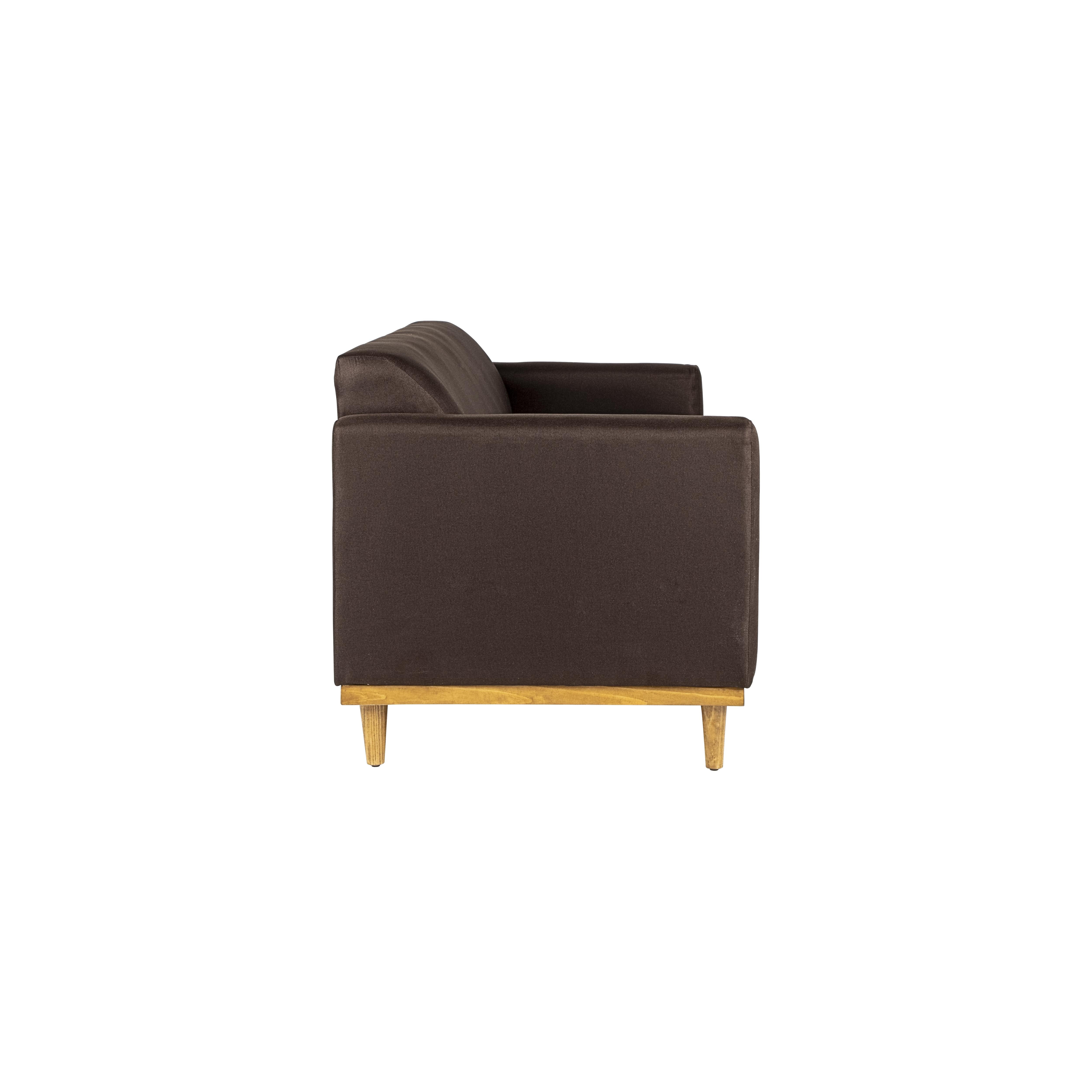 AIDEN SOFA W/3 THROW PILLOWS-CHOCOLATE - Ideal Furniture (Fresno,CA)
