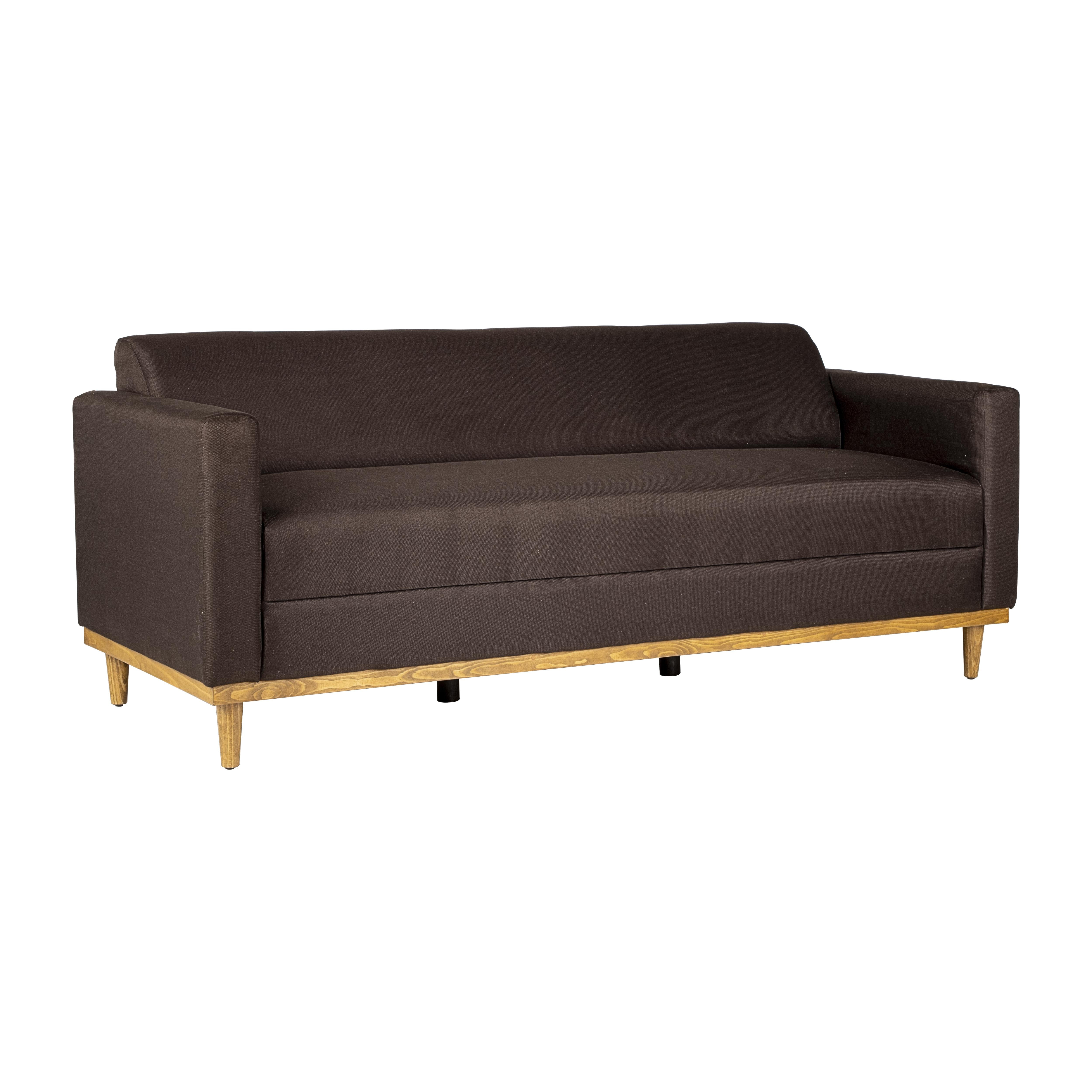 AIDEN SOFA W/3 THROW PILLOWS-CHOCOLATE - Ideal Furniture (Fresno,CA)