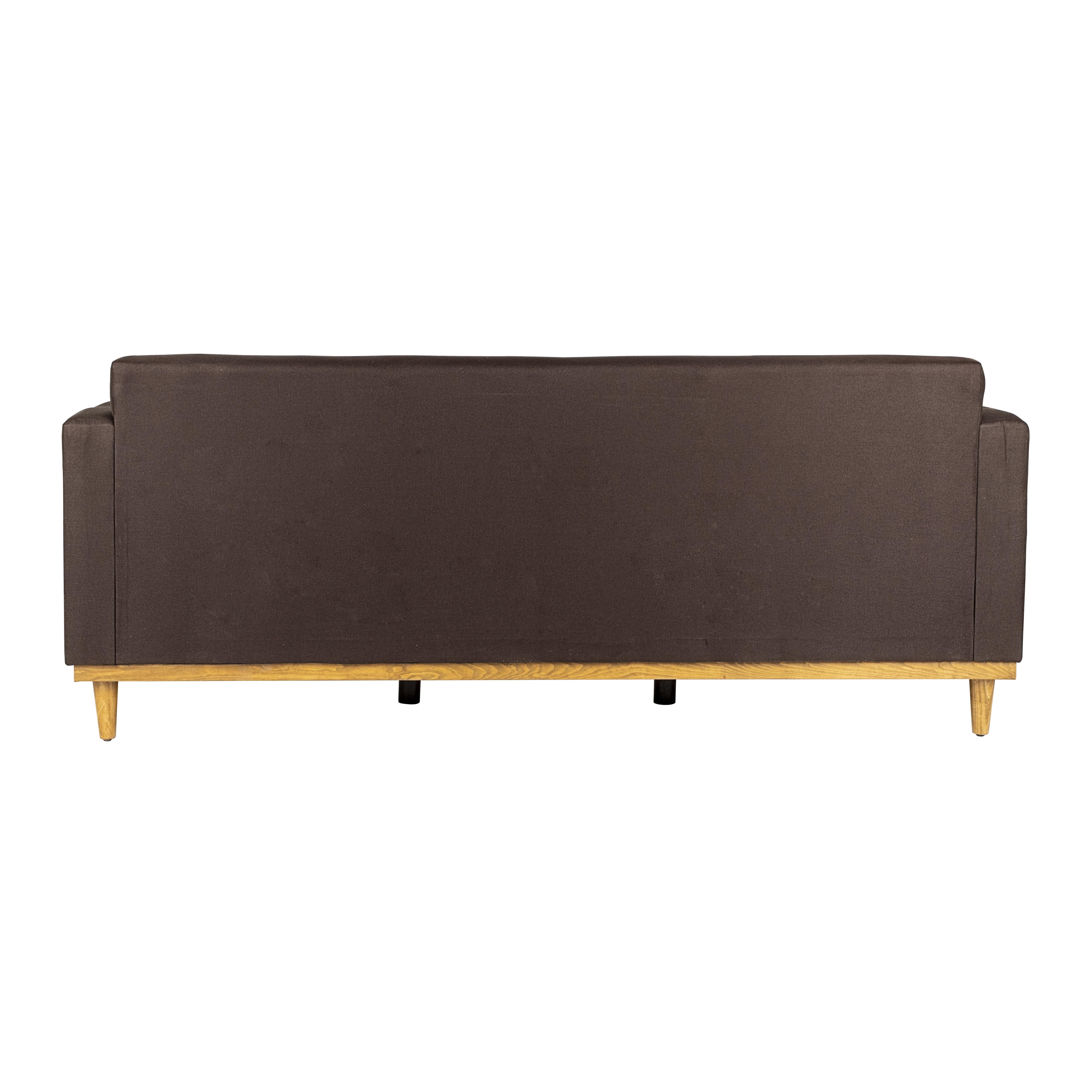 AIDEN SOFA W/3 THROW PILLOWS-CHOCOLATE - Ideal Furniture (Fresno,CA)