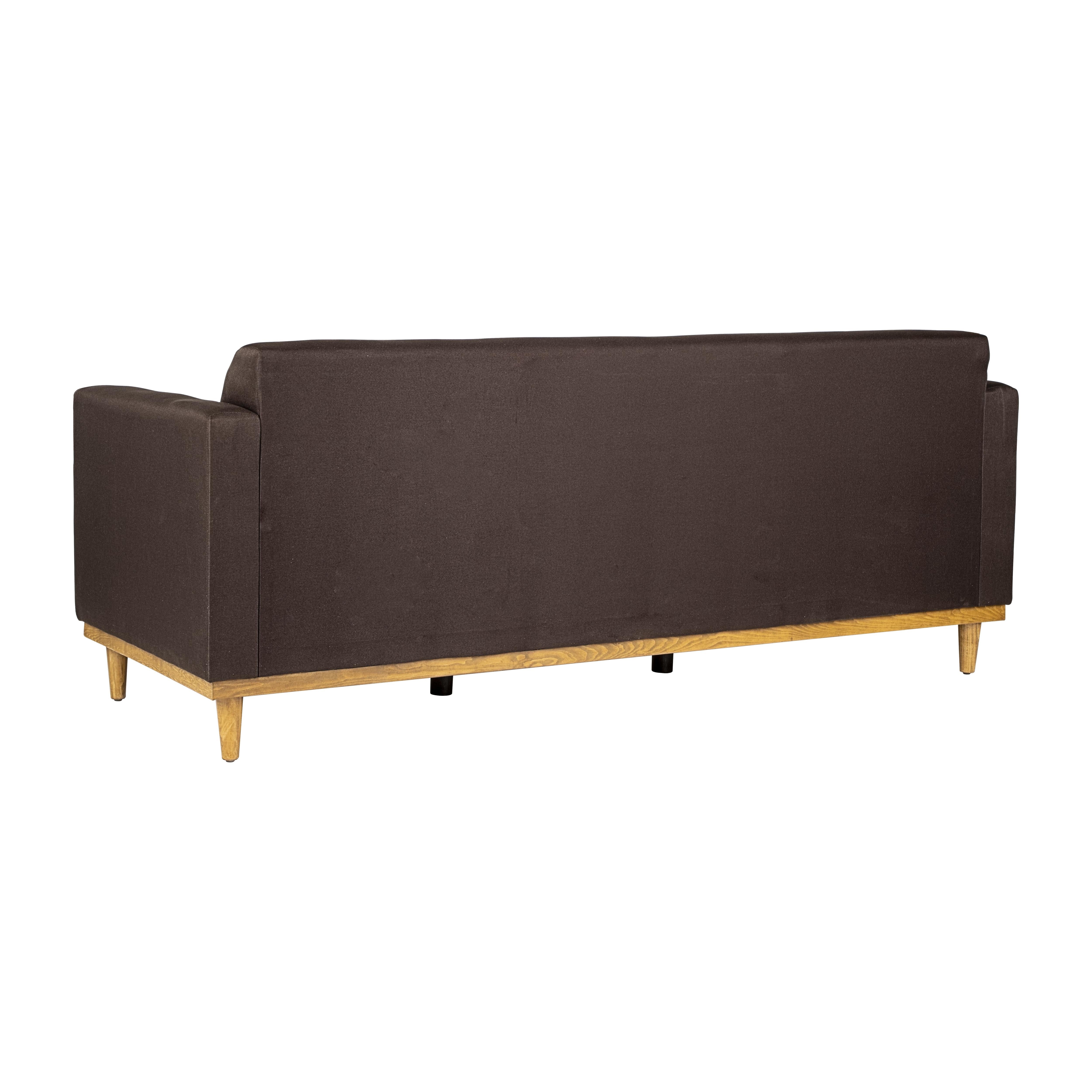 AIDEN SOFA W/3 THROW PILLOWS-CHOCOLATE - Ideal Furniture (Fresno,CA)