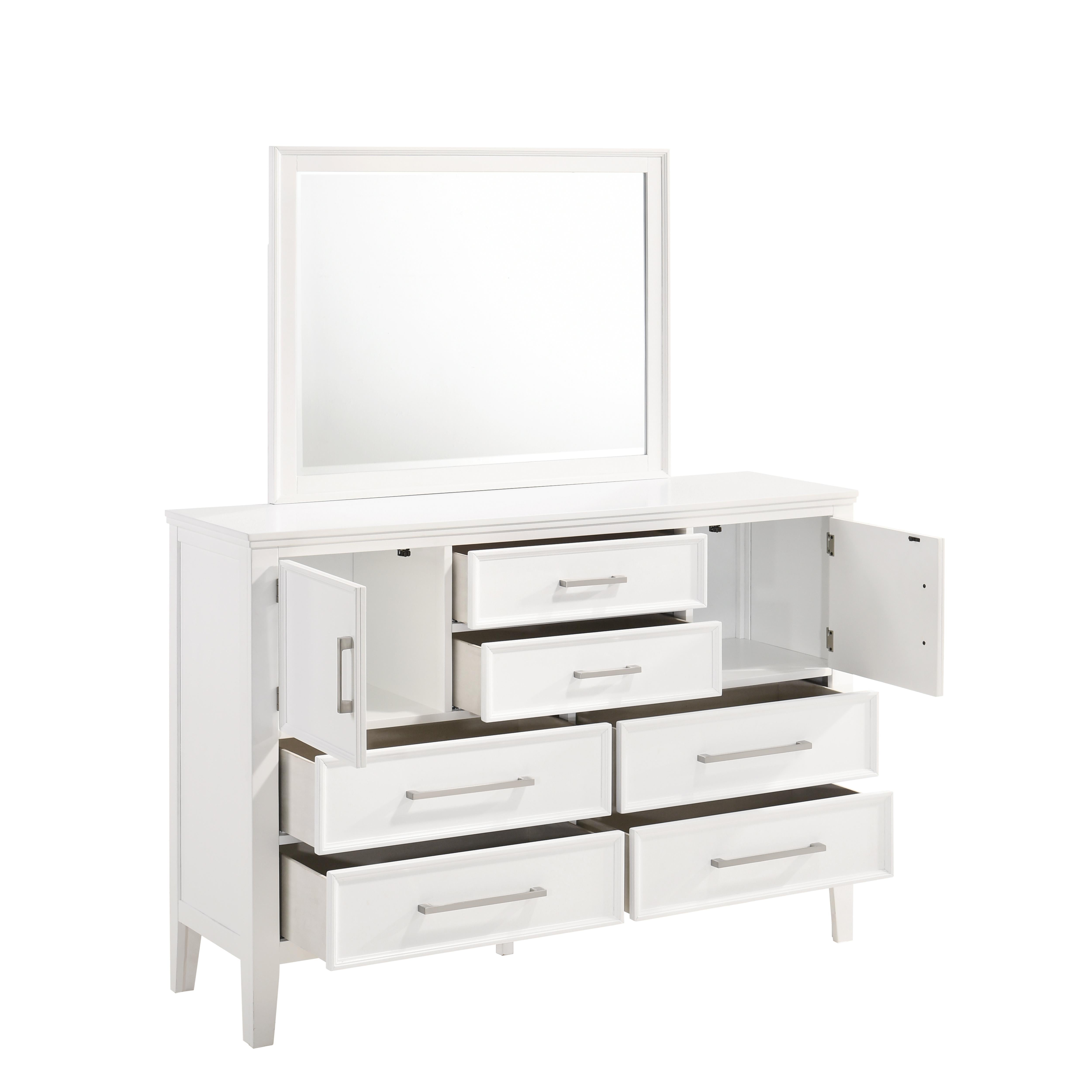 ANDOVER 60" DRESSER W/DOORS-WHITE