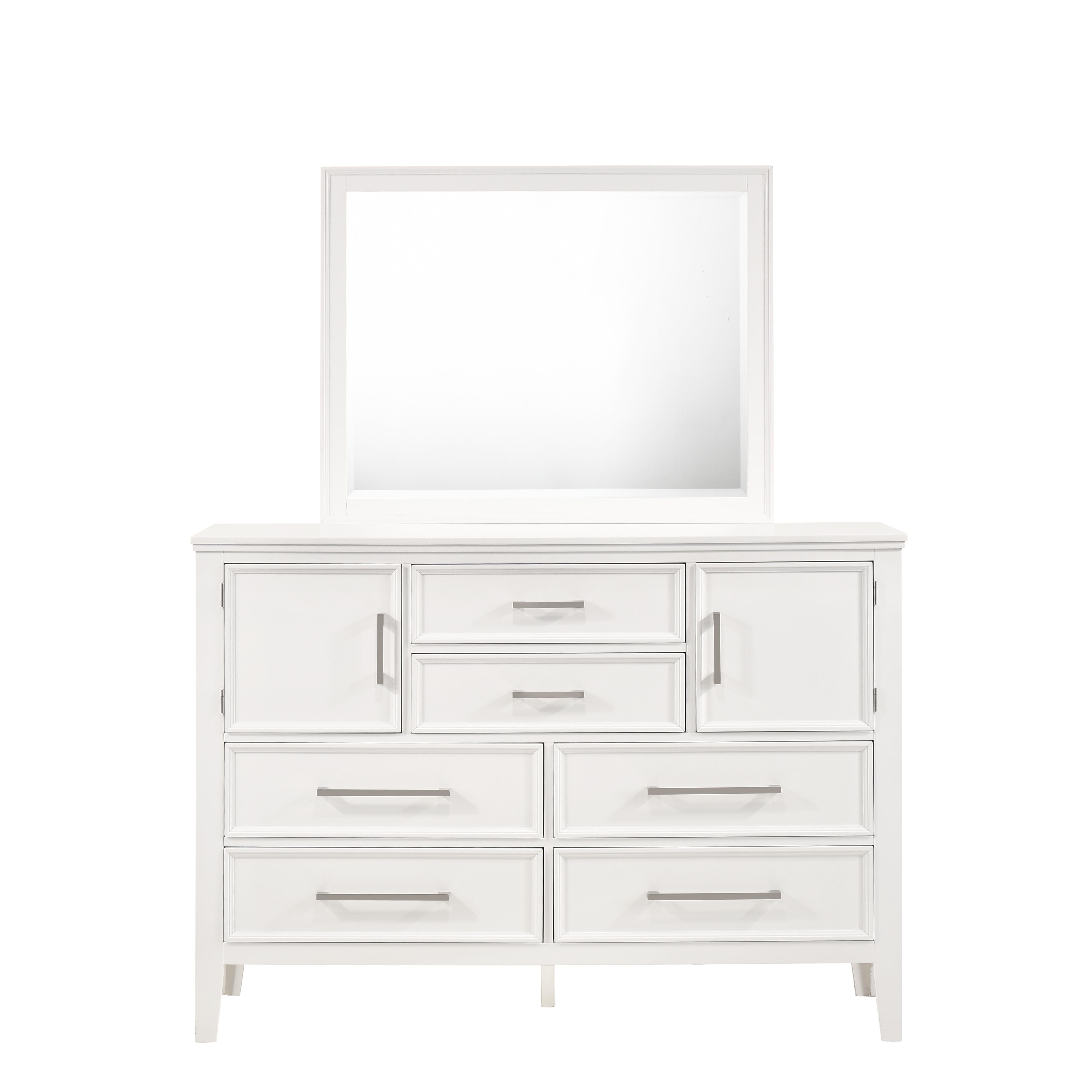 ANDOVER MIRROR-WHITE - Ideal Furniture (Fresno,CA)