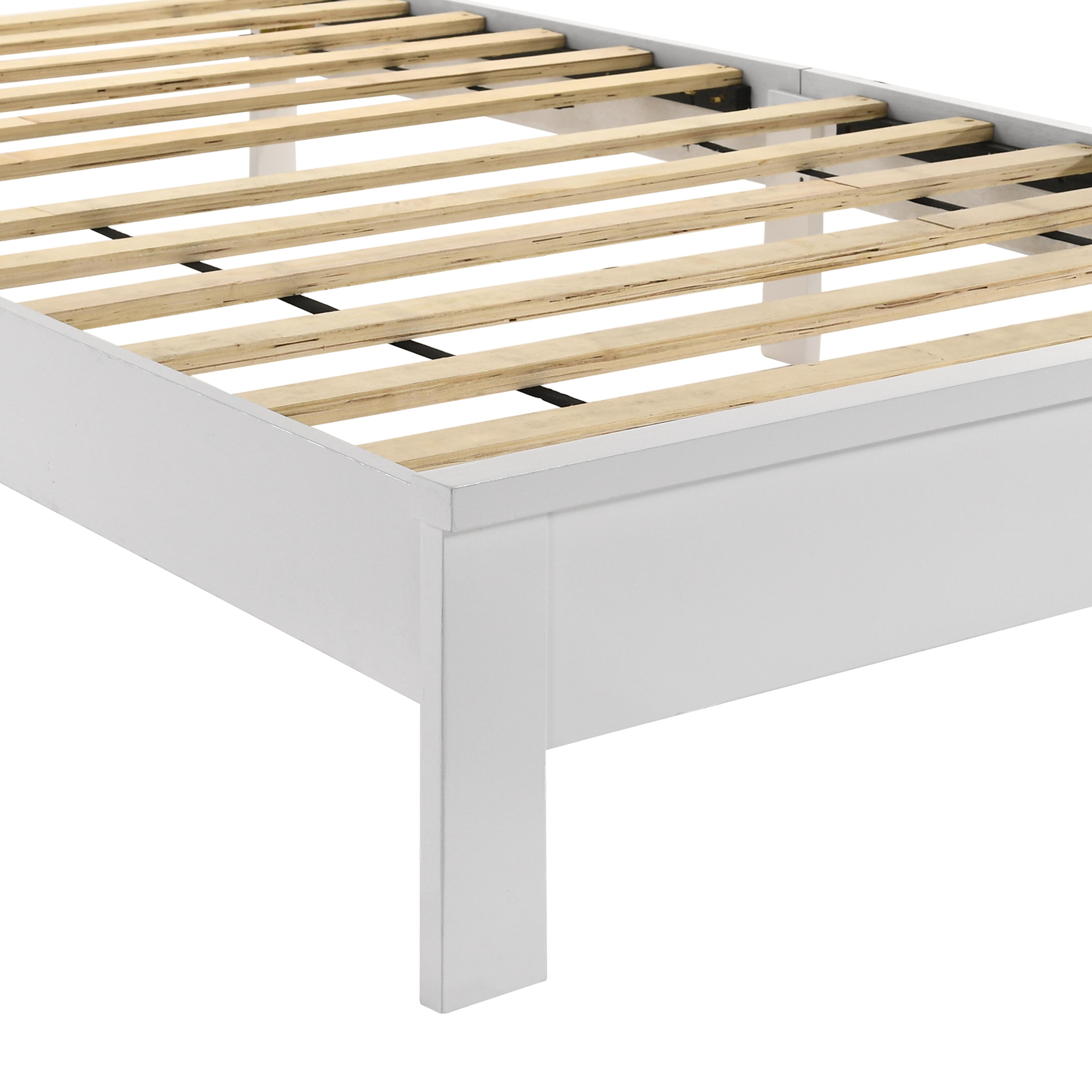 ARIES 3/3 T PANEL BED-HB/FB/RAILS-WHITE - Ideal Furniture (Fresno,CA)