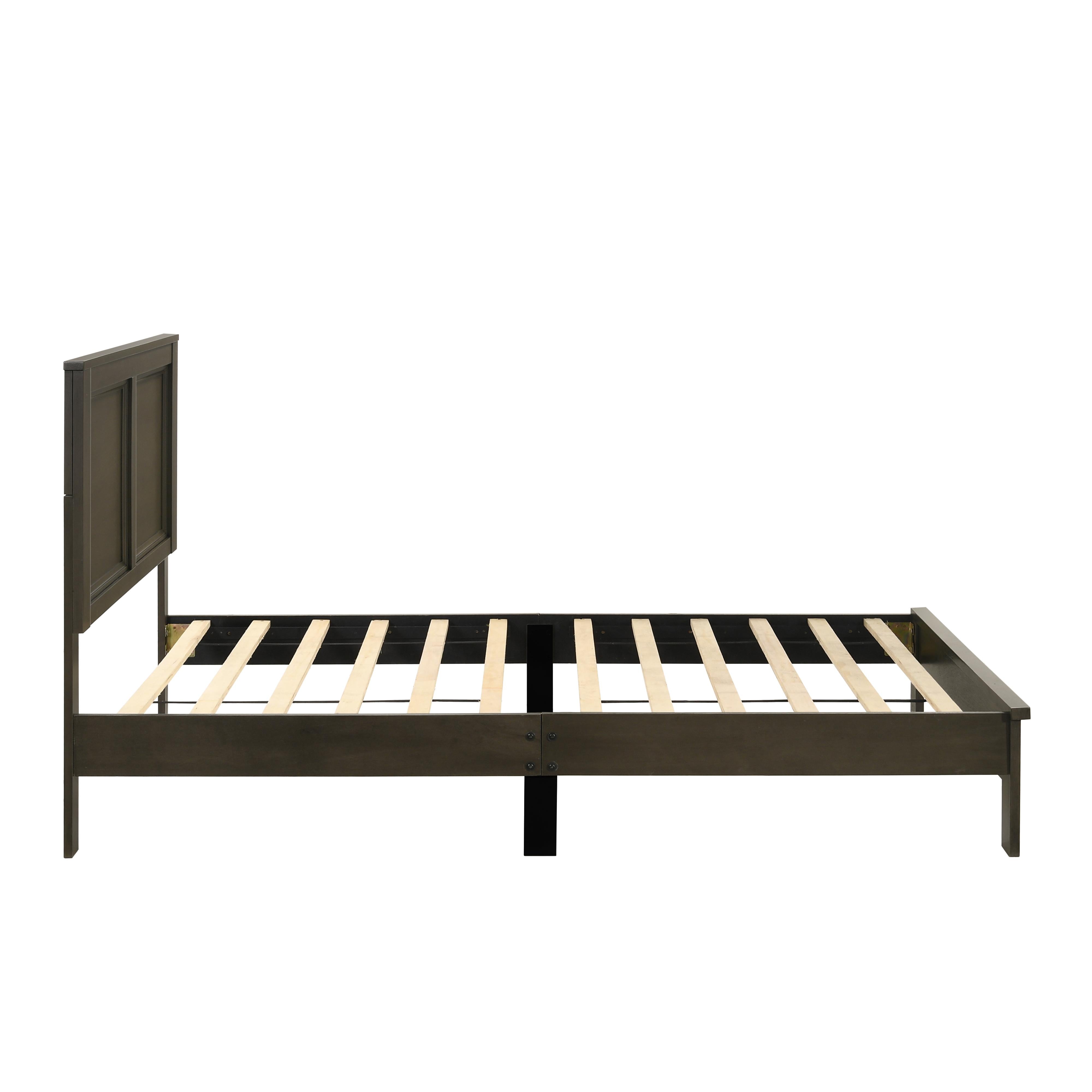 ARIES 4/6 F PANEL BED-HB/FB/RAILS-GRAY - Ideal Furniture (Fresno,CA)