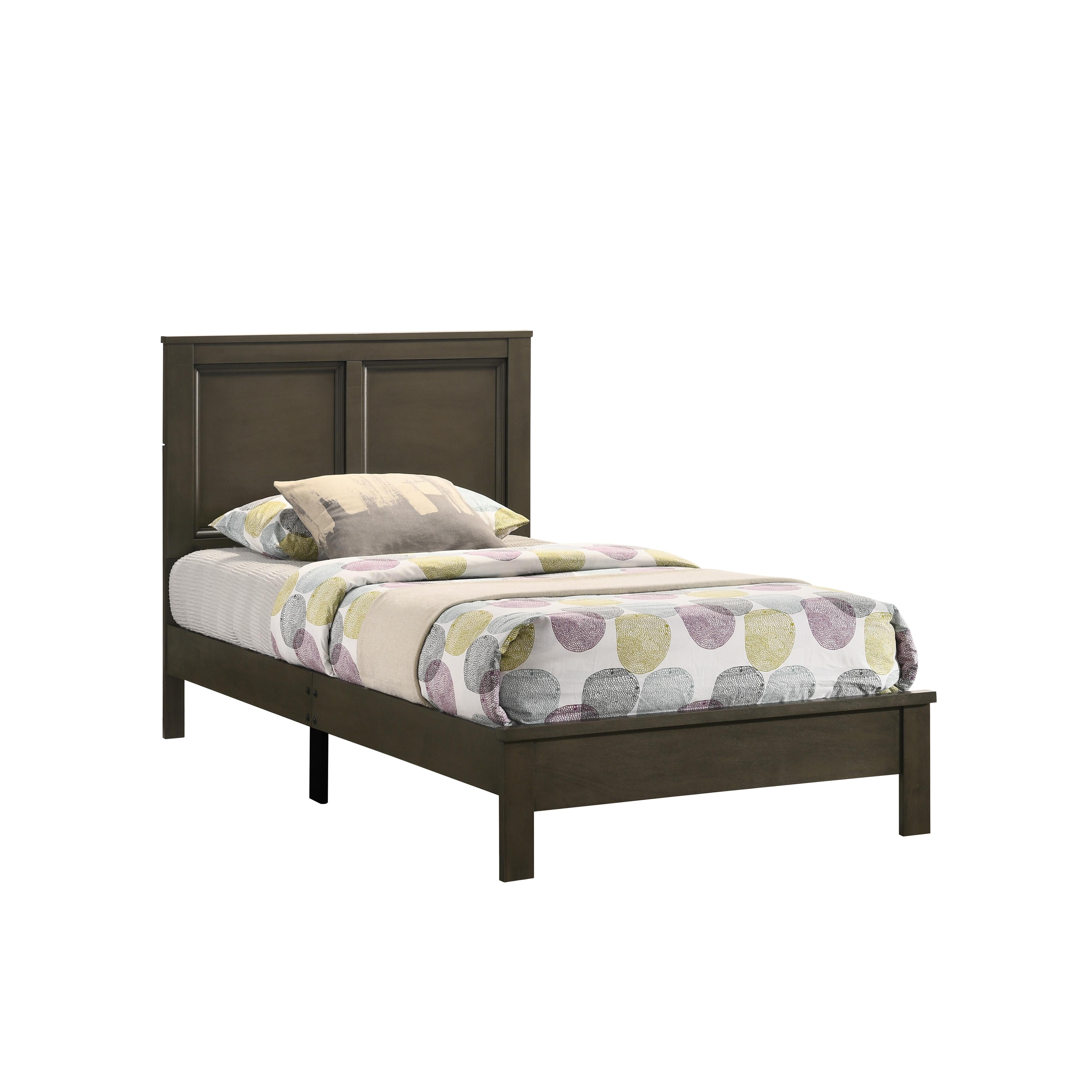 ARIES 4/6 F PANEL BED-HB/FB/RAILS-GRAY - Ideal Furniture (Fresno,CA)