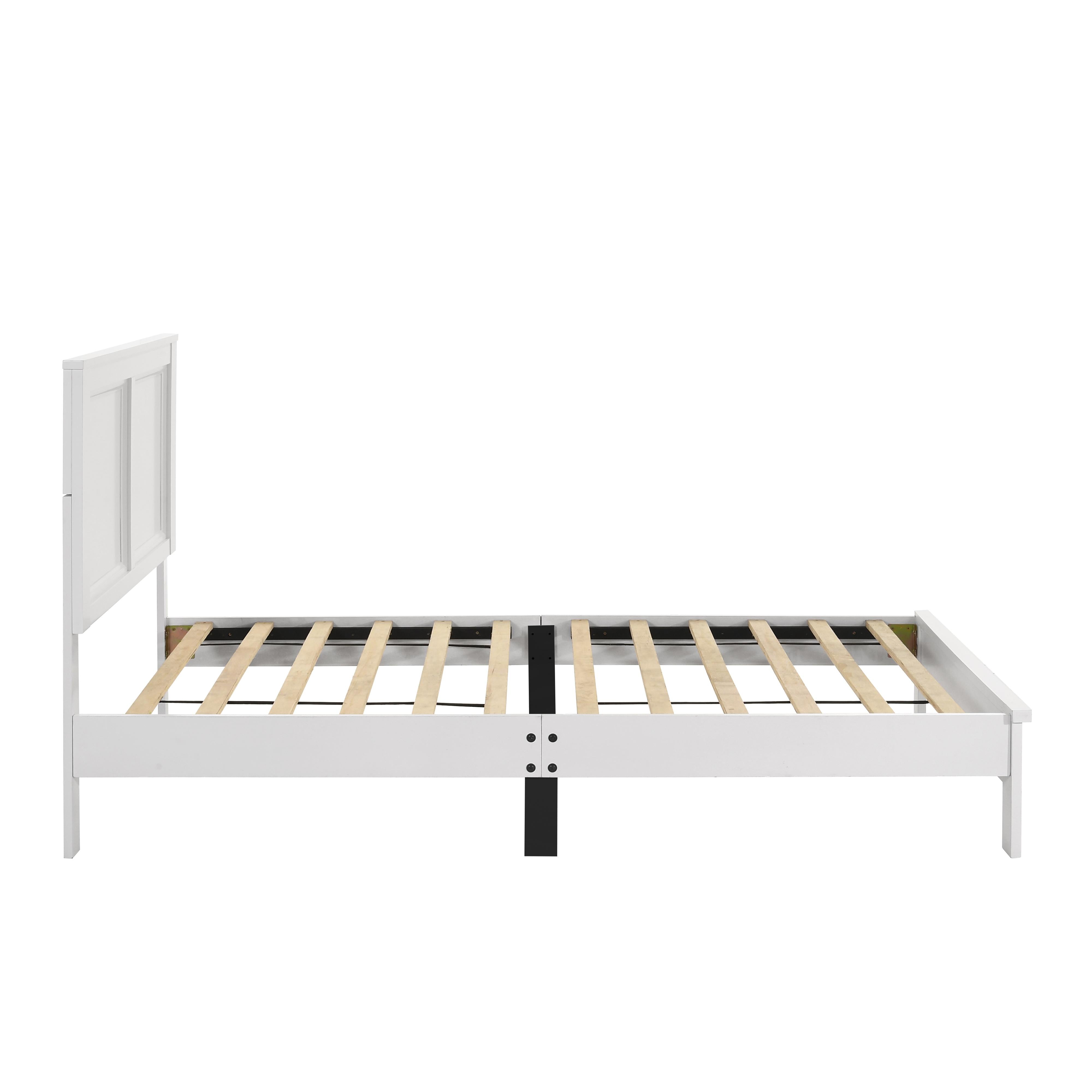 ARIES 3/3 T PANEL BED-HB/FB/RAILS-WHITE - Ideal Furniture (Fresno,CA)