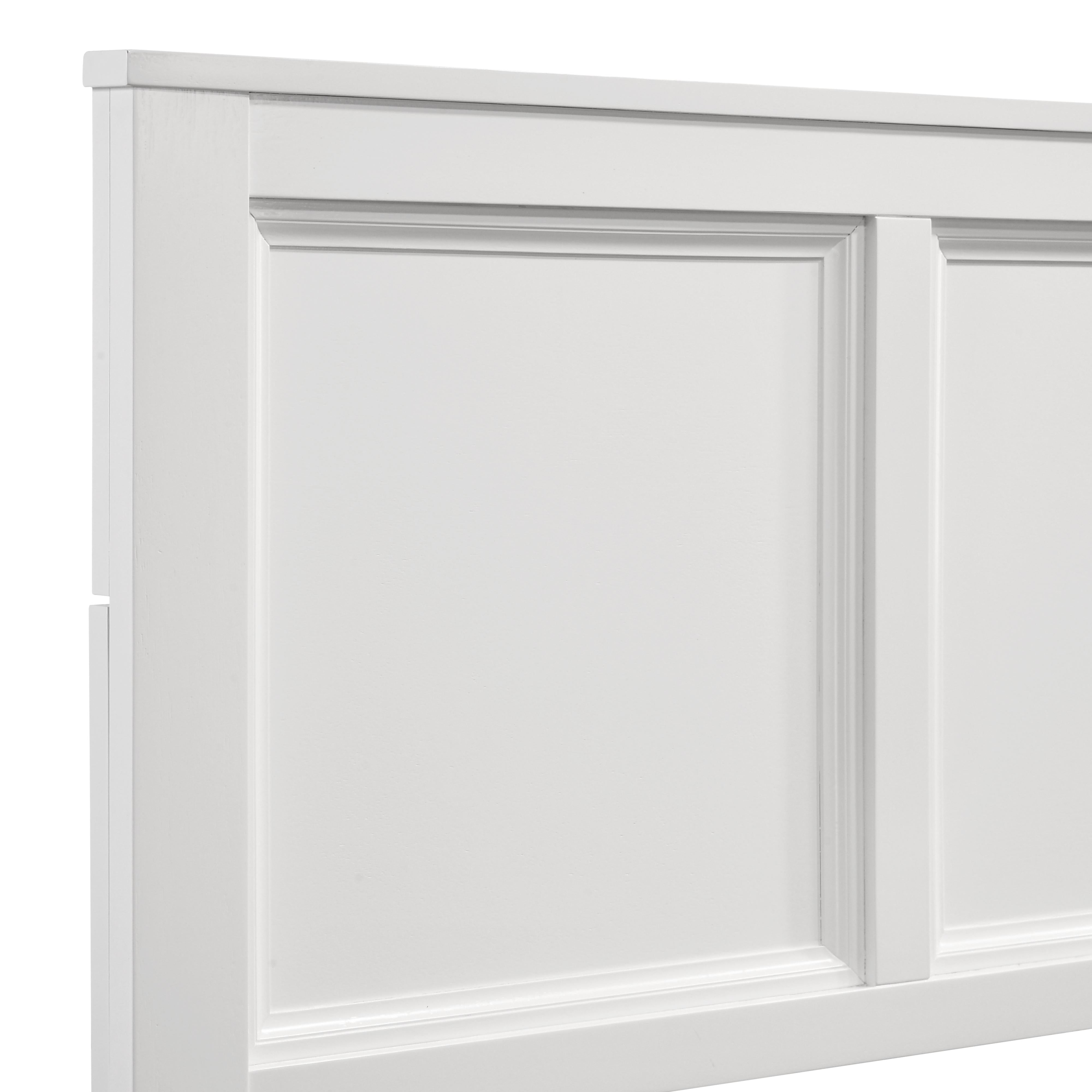 ARIES 4/6 F PANEL BED-HB/FB/RAILS-WHITE - Ideal Furniture (Fresno,CA)
