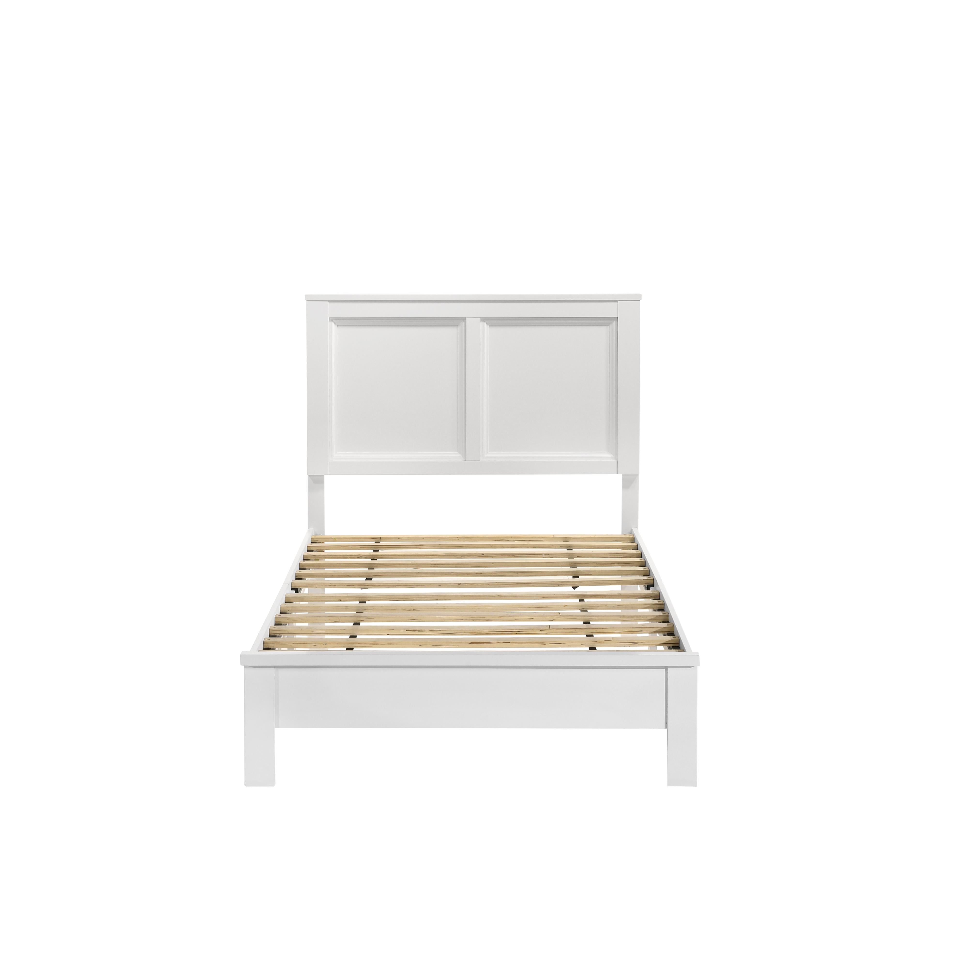 ARIES 3/3 T PANEL BED-HB/FB/RAILS-WHITE - Ideal Furniture (Fresno,CA)