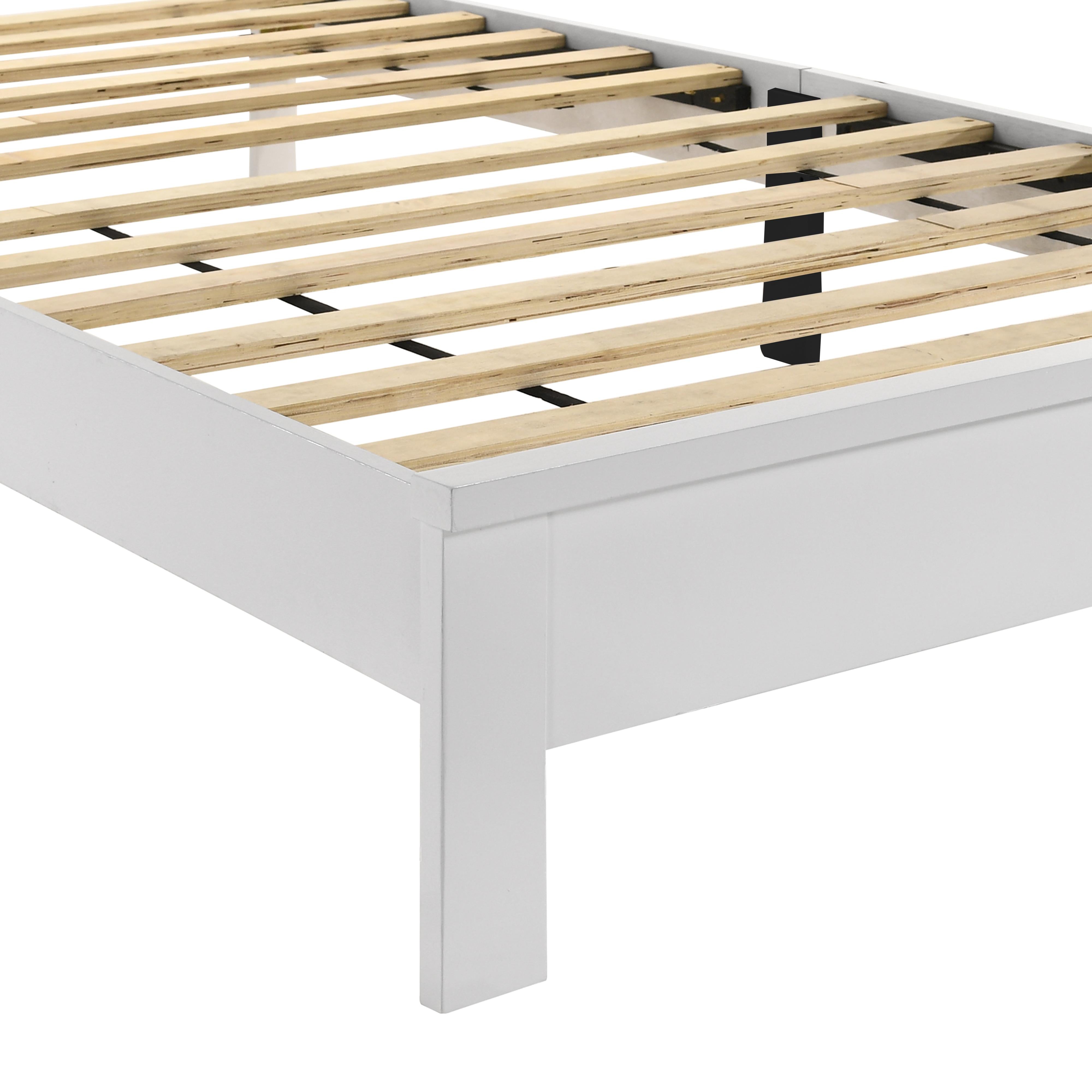 ARIES 4/6 F PANEL BED-HB/FB/RAILS-WHITE - Ideal Furniture (Fresno,CA)