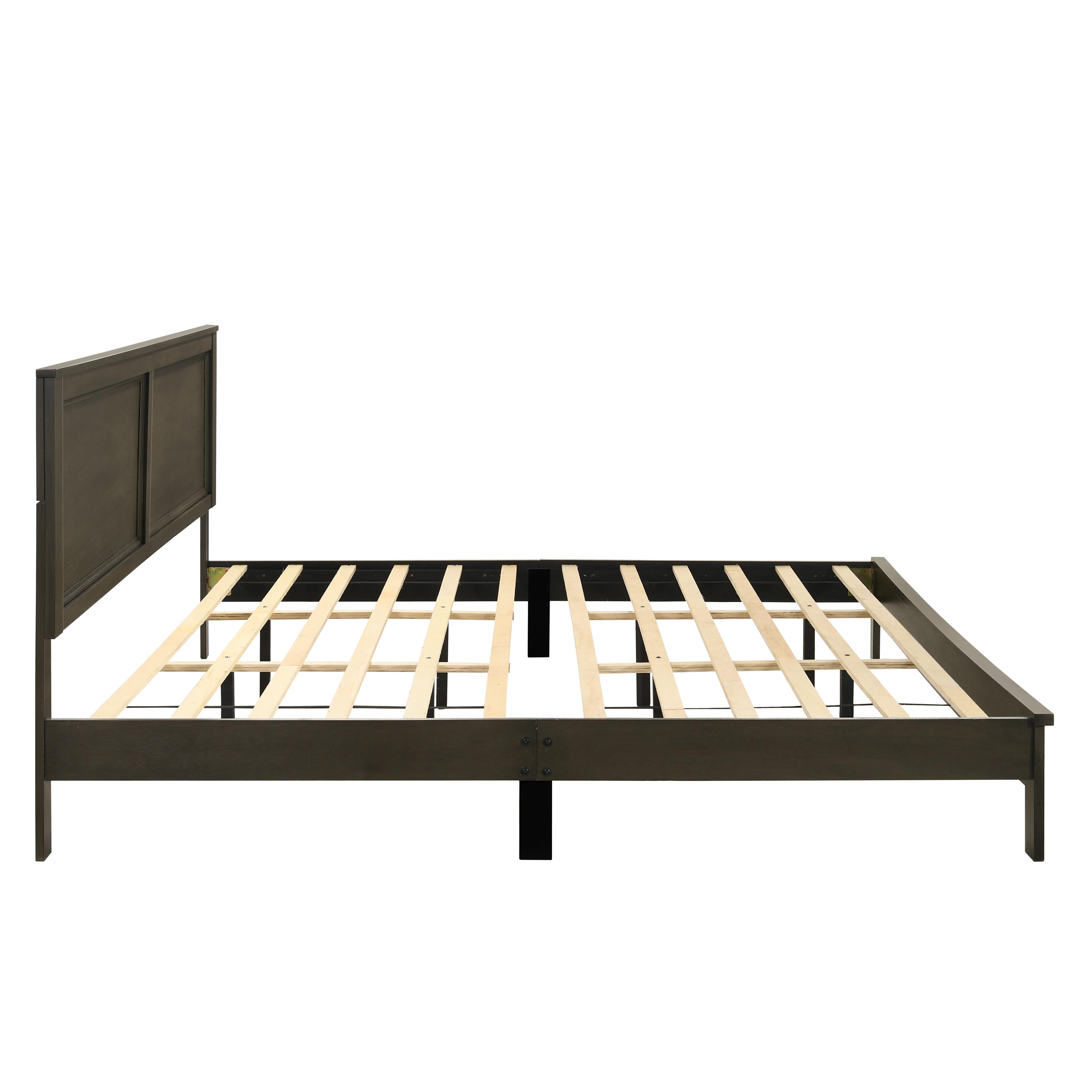 ARIES 6/6 EK PANEL BED-HB/FB/RAILS-GRAY - Ideal Furniture (Fresno,CA)