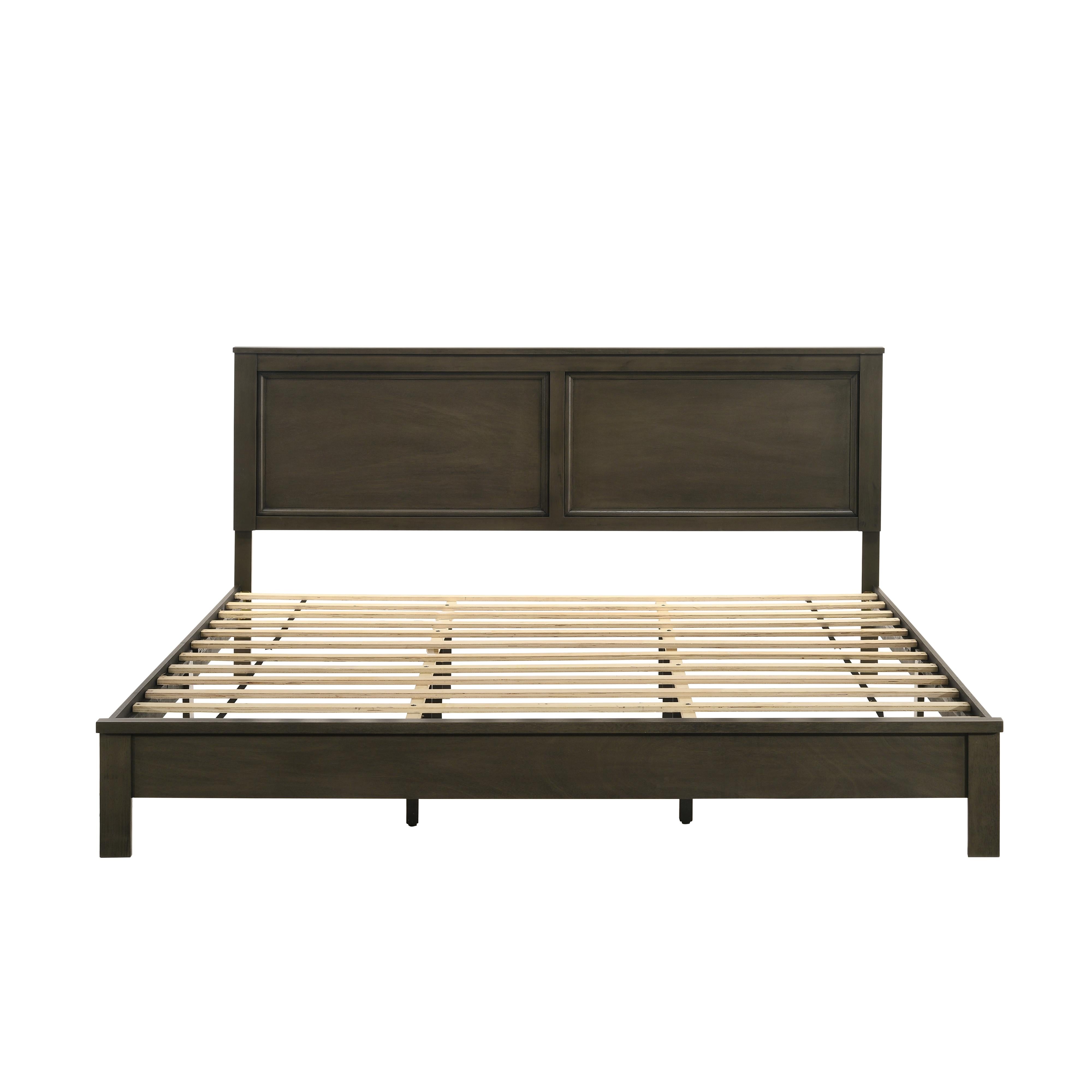 ARIES 6/6 EK PANEL BED-HB/FB/RAILS-GRAY - Ideal Furniture (Fresno,CA)