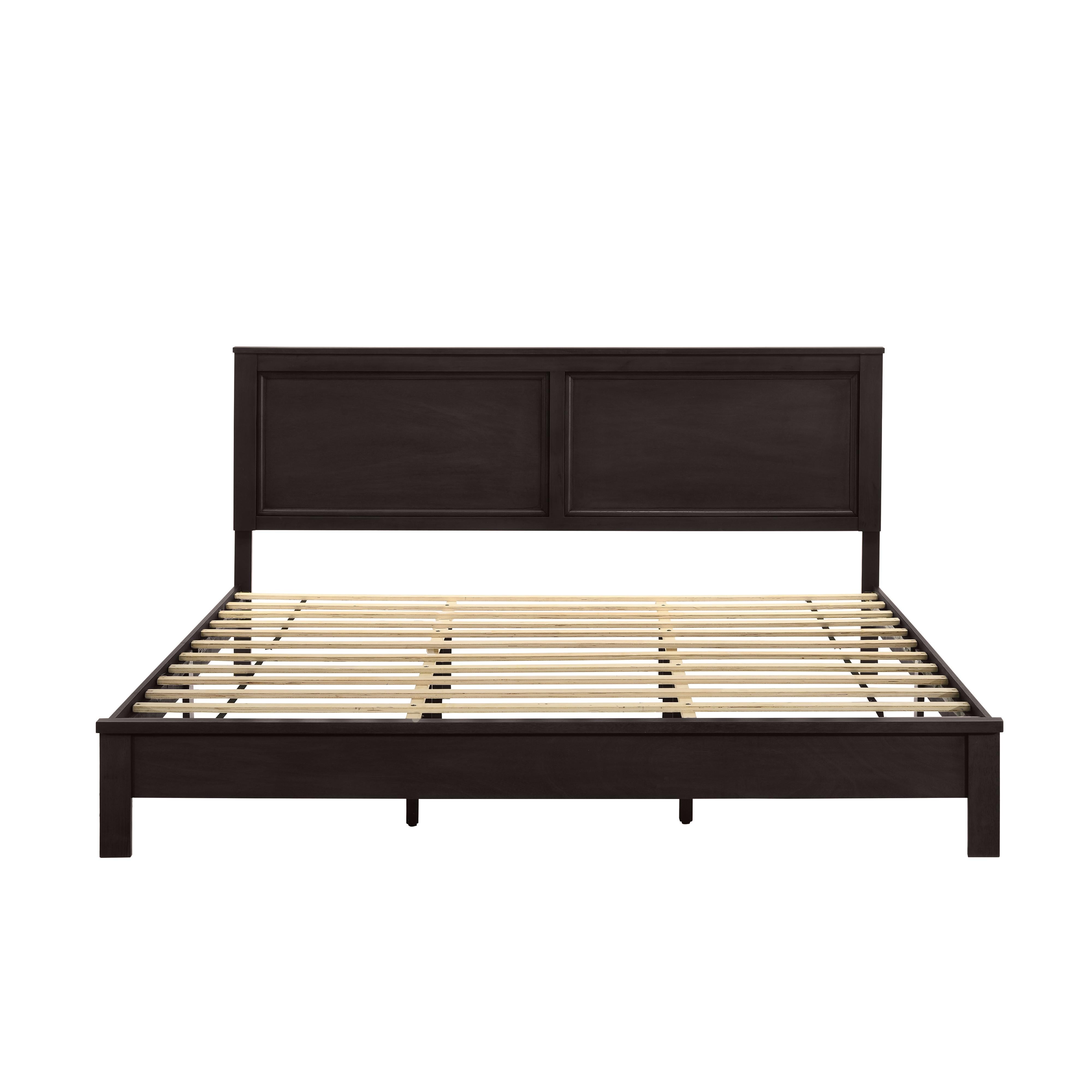 ARIES 6/6 EK PANEL BED-HB/FB/RAILS-MERLOT - Ideal Furniture (Fresno,CA)