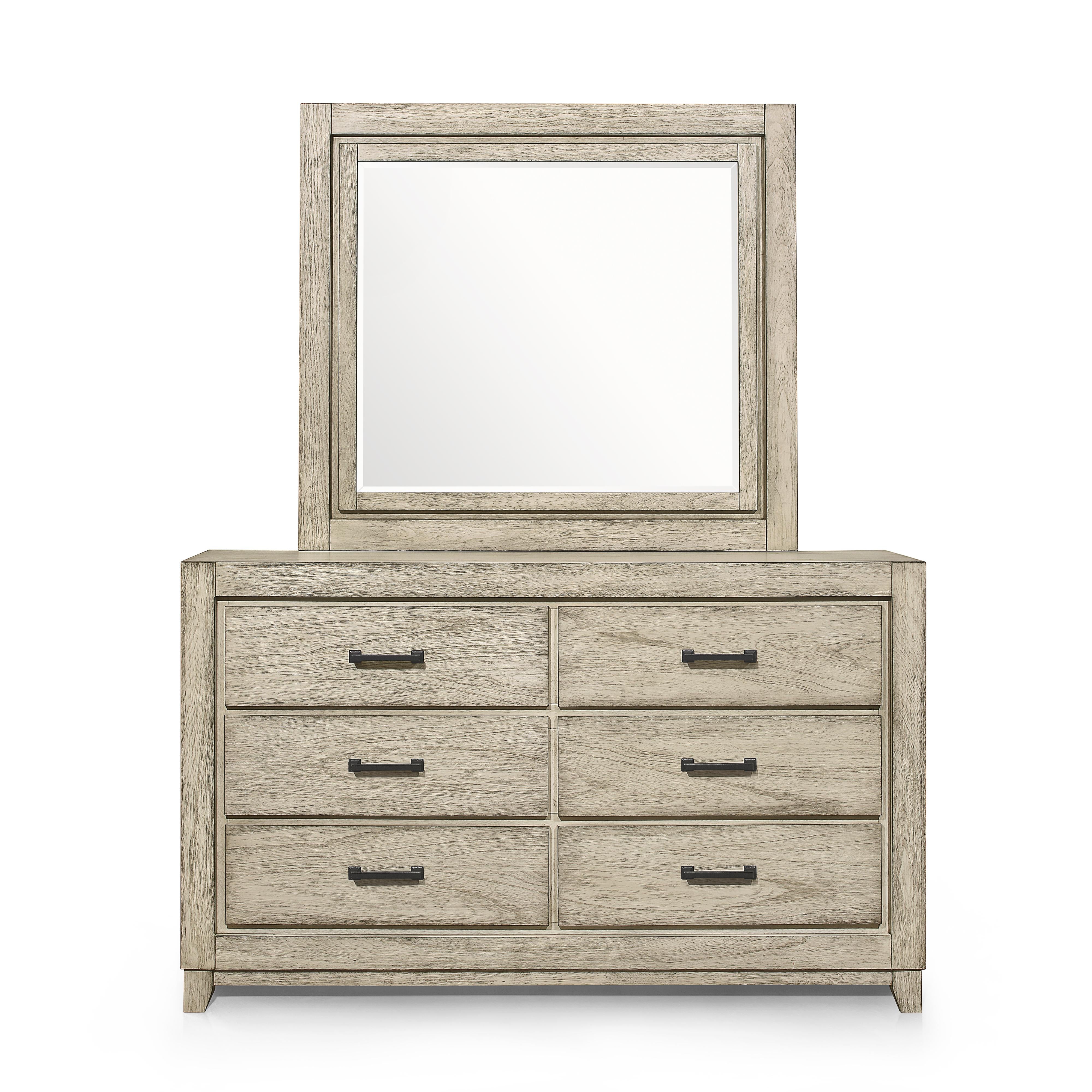 ASHLAND MIRROR-RUSTIC WHITE - Ideal Furniture (Fresno,CA)