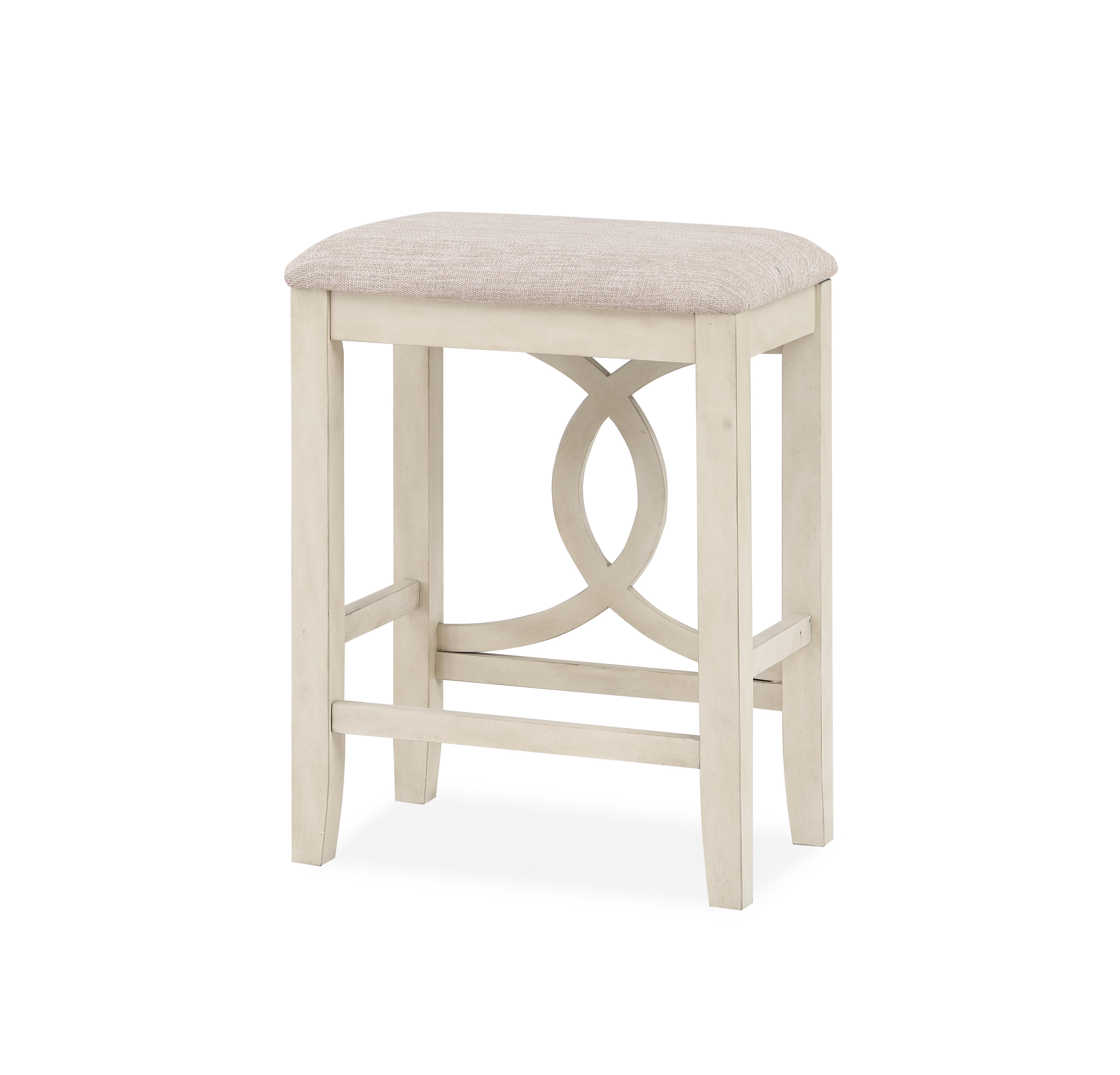BELLA COUNTER TABLE & 2 STOOLS -2 TONE BISQUE - Ideal Furniture (Fresno,CA)