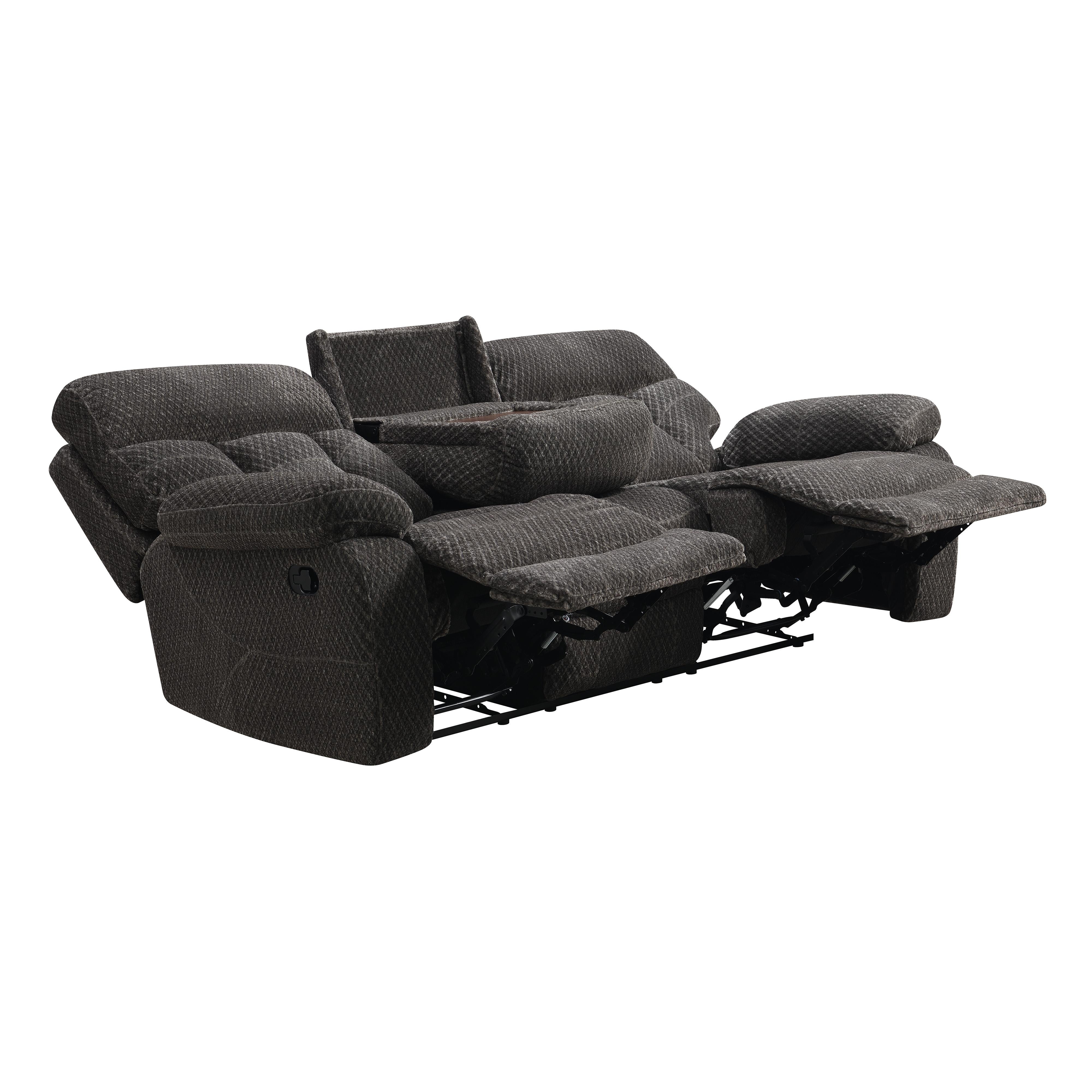 BRAVO SOFA W/DUAL RECLINER-CHARCOAL - Ideal Furniture (Fresno,CA)