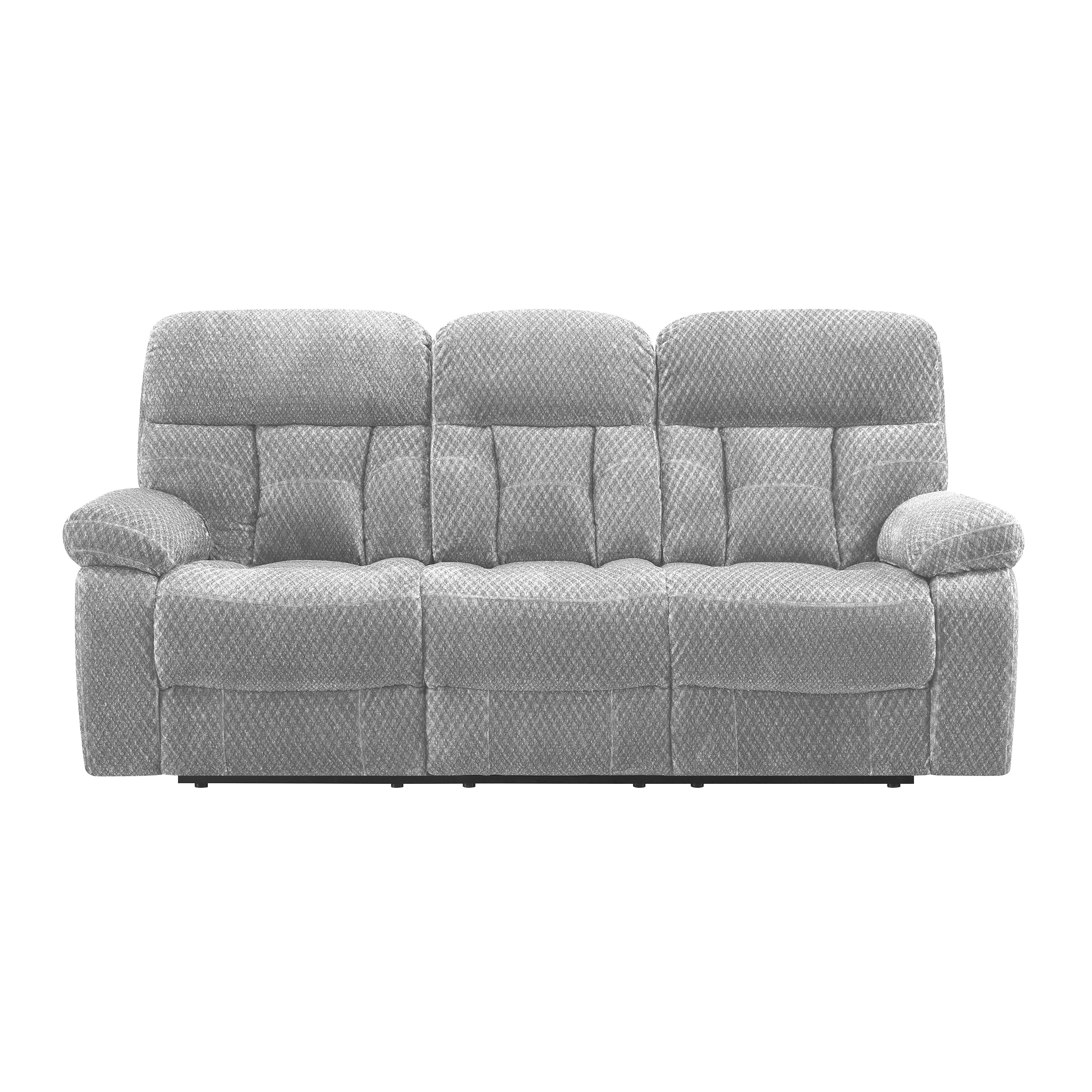 BRAVO SOFA W/DUAL RECLINER-STONE - Ideal Furniture (Fresno,CA)