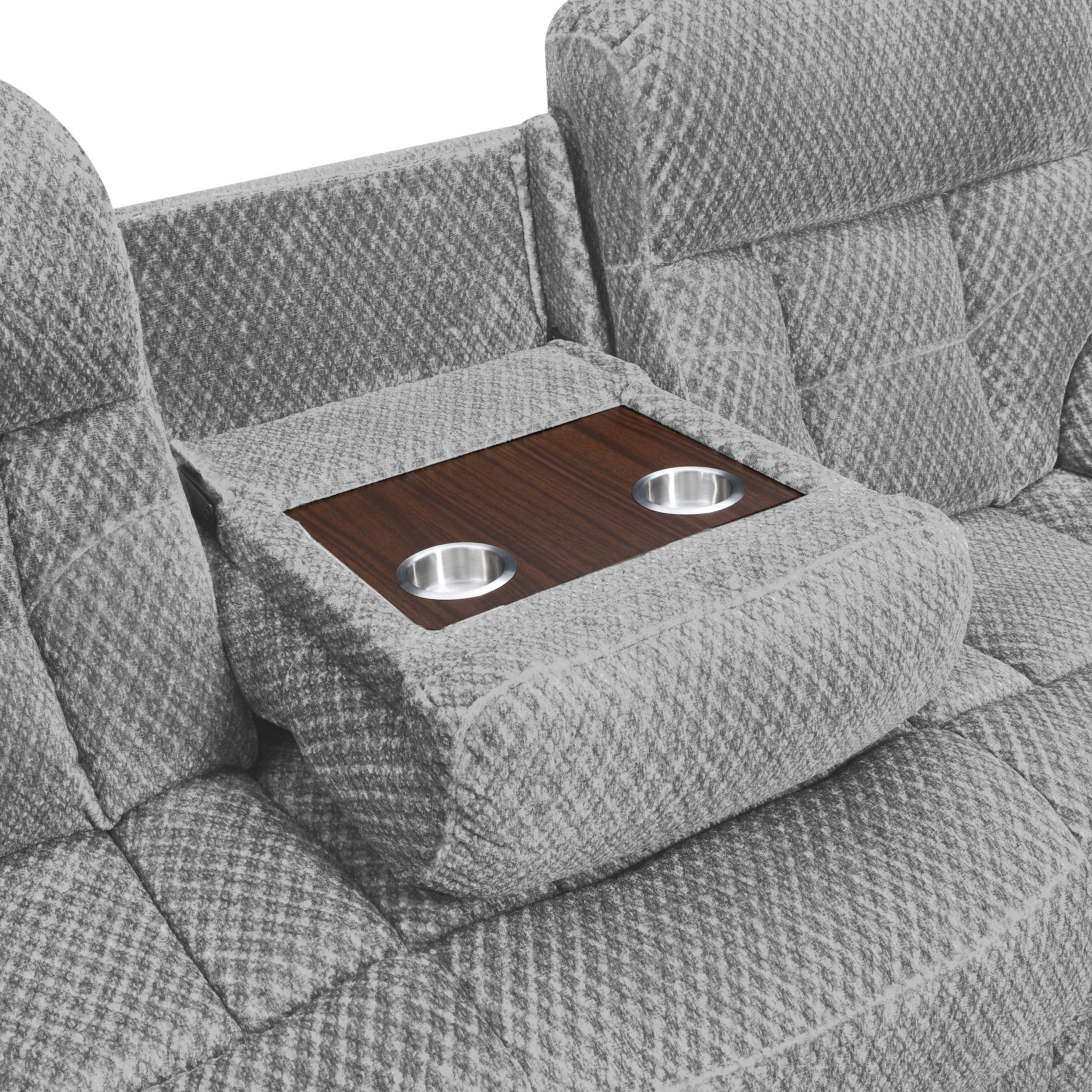 BRAVO SOFA W/DUAL RECLINER-STONE - Ideal Furniture (Fresno,CA)