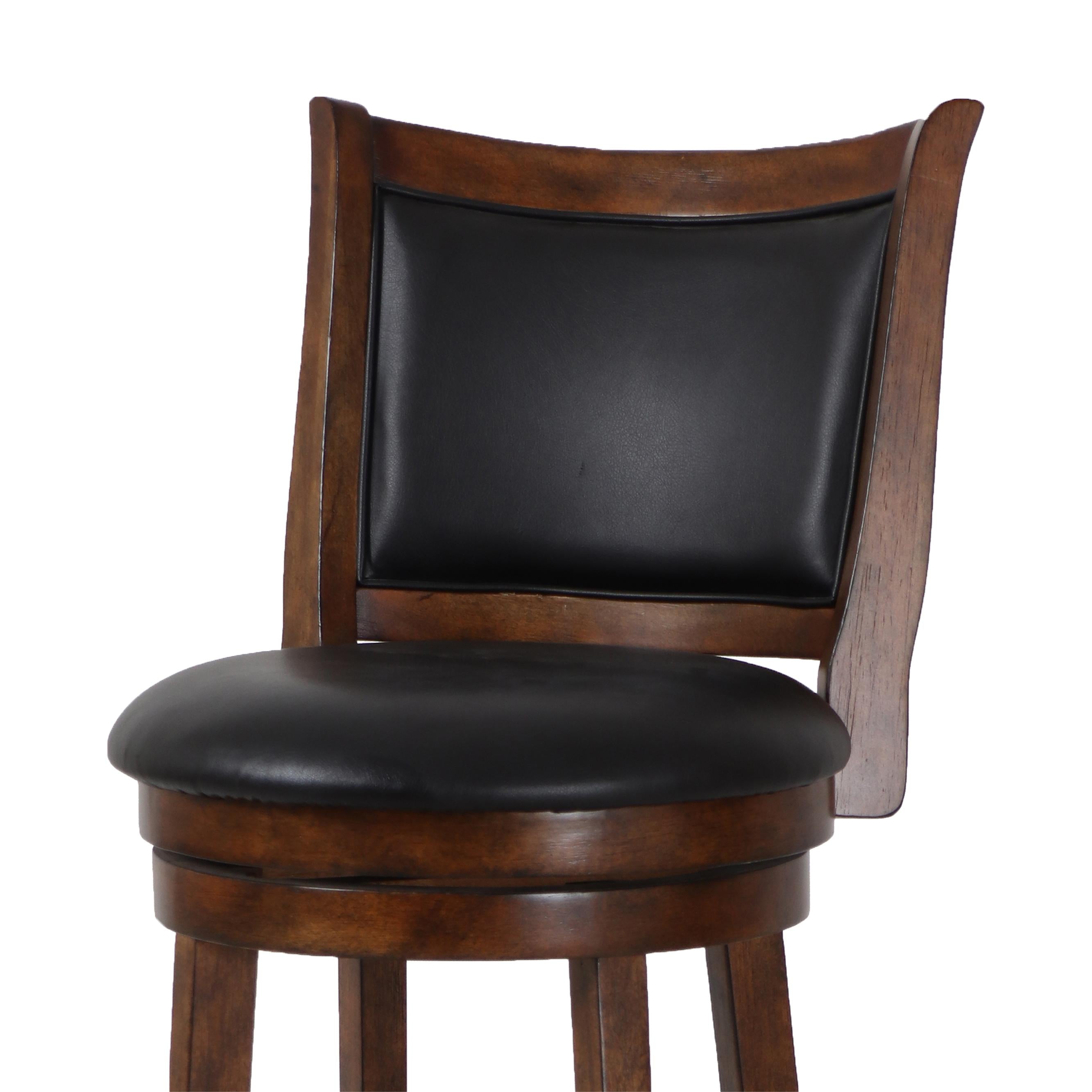 BRISTOL 29" BAR STOOL-DK BROWN W/PU SEAT - Ideal Furniture (Fresno,CA)