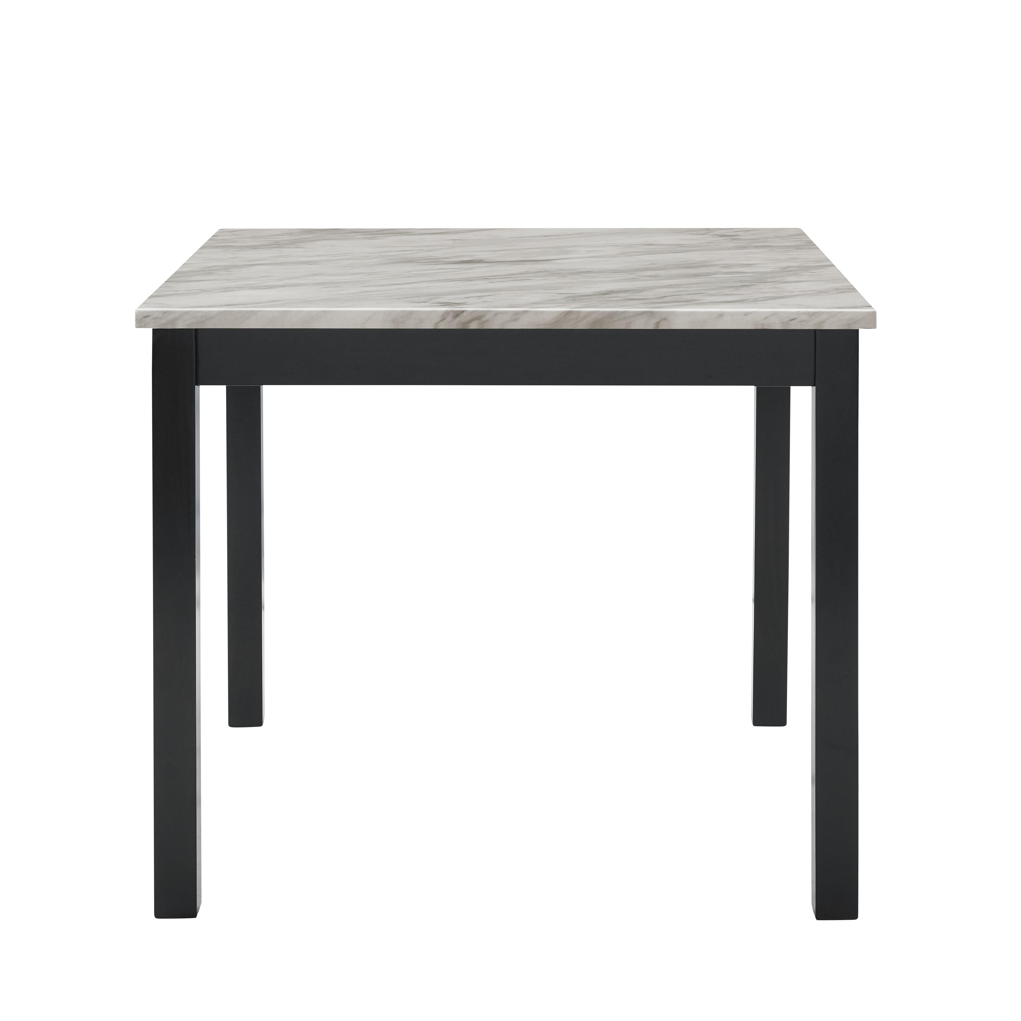 CELESTE 5PC 42" MARBLE FINISH COUNTER TABLE & 4 CHAIRS-GRAY - Ideal Furniture (Fresno,CA)