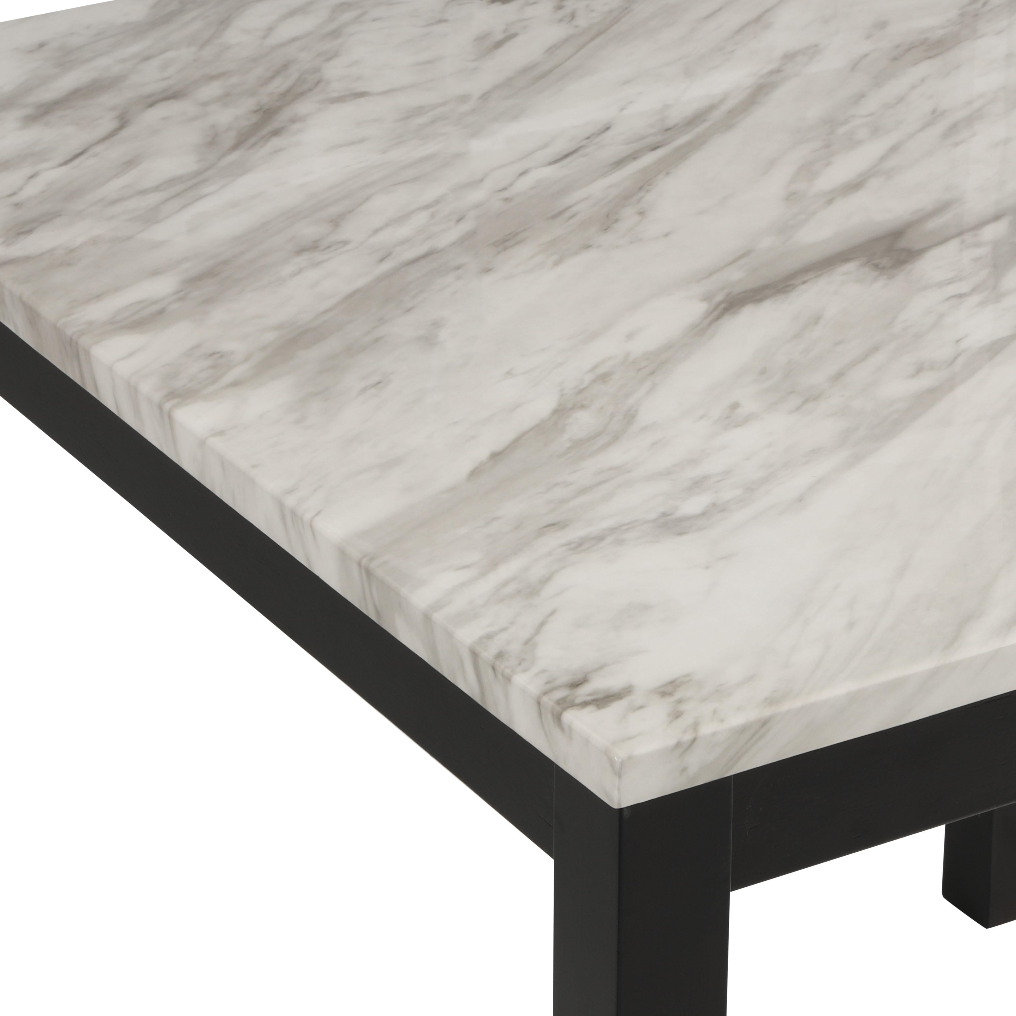 CELESTE 5PC 42" MARBLE FINISH COUNTER TABLE & 4 CHAIRS-GRAY - Ideal Furniture (Fresno,CA)