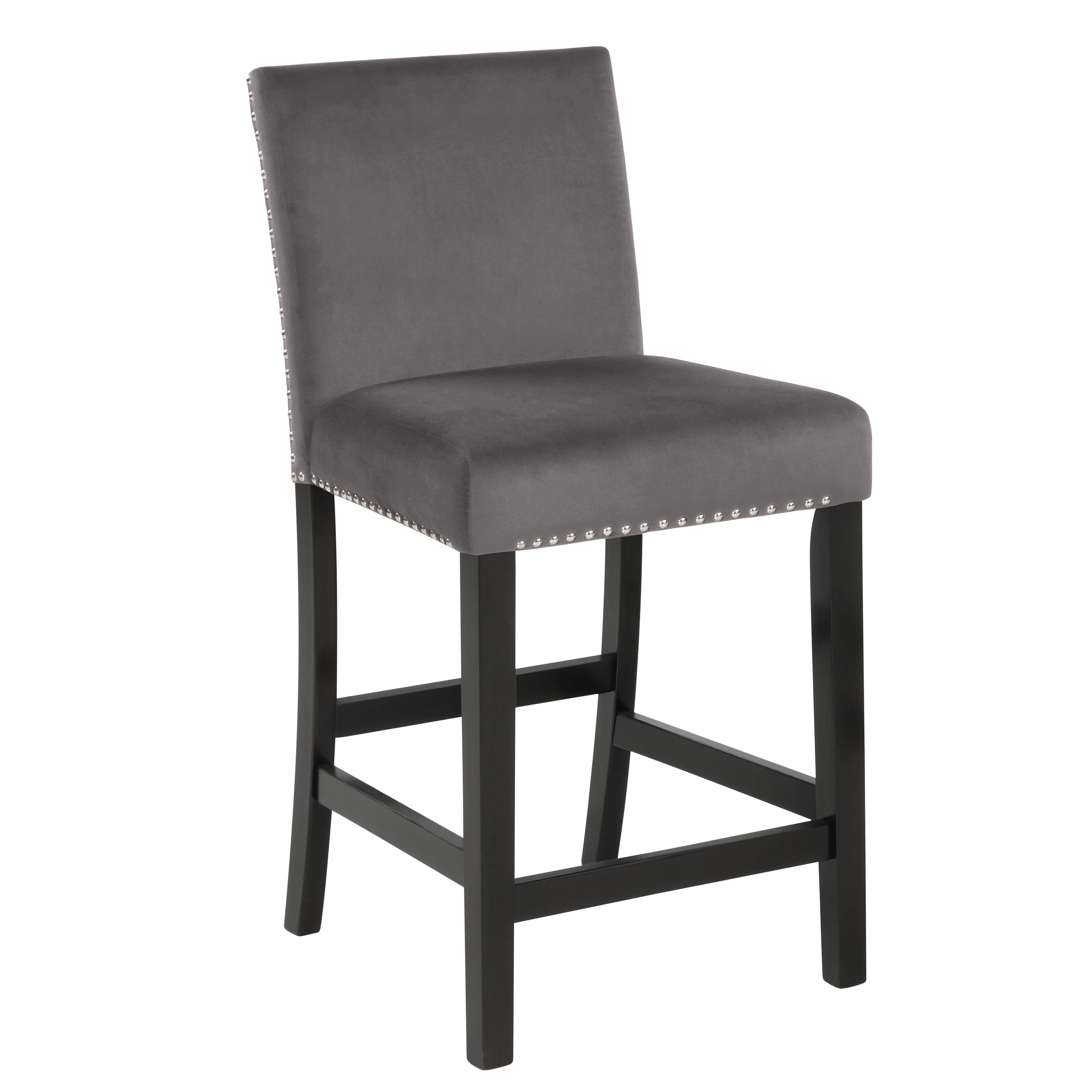 CELESTE 5PC 42" MARBLE FINISH COUNTER TABLE & 4 CHAIRS-GRAY - Ideal Furniture (Fresno,CA)