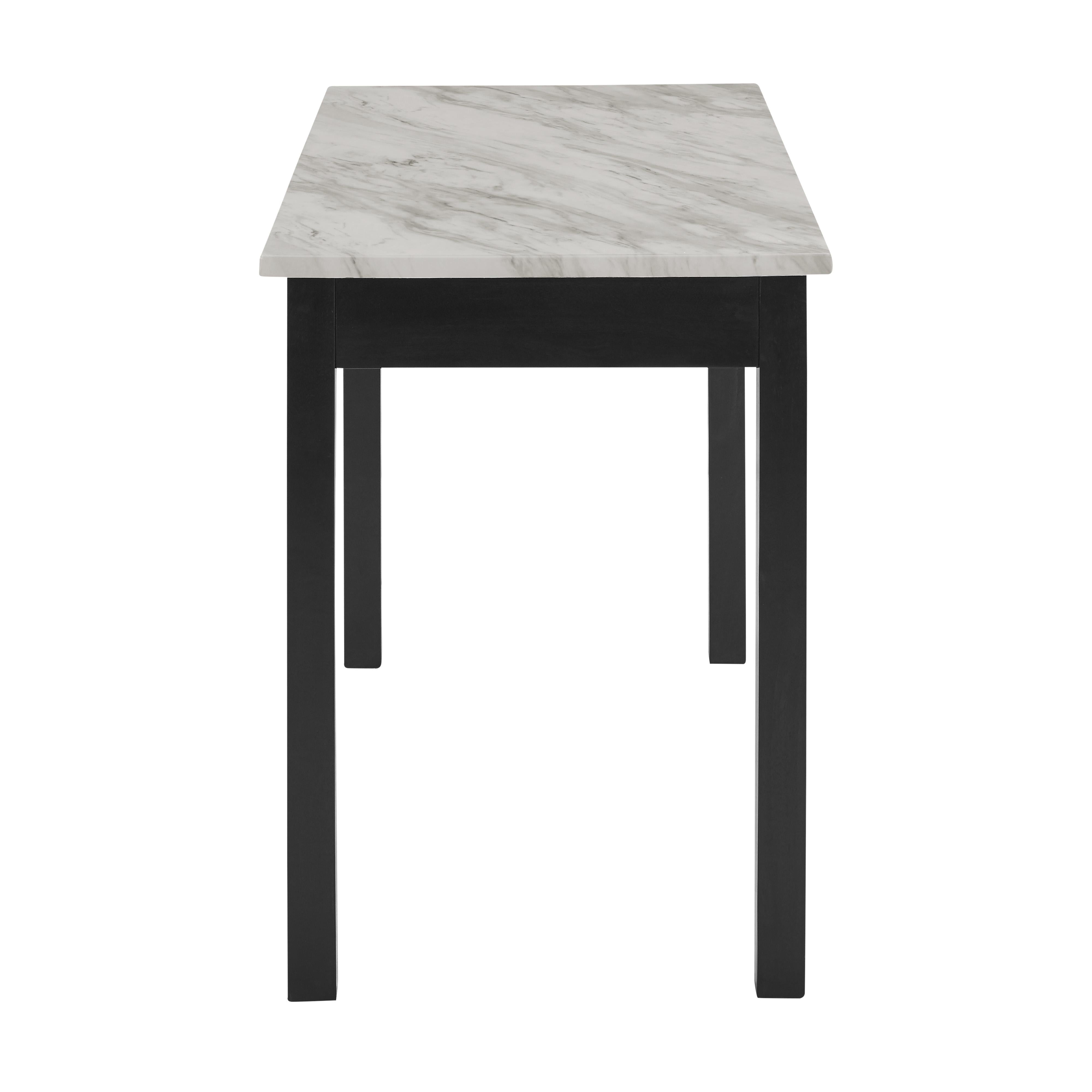 CELESTE DESK W/WHITE/GRAY FAUX MARBLE TOP-ESPRESSO BASE - Ideal Furniture (Fresno,CA)