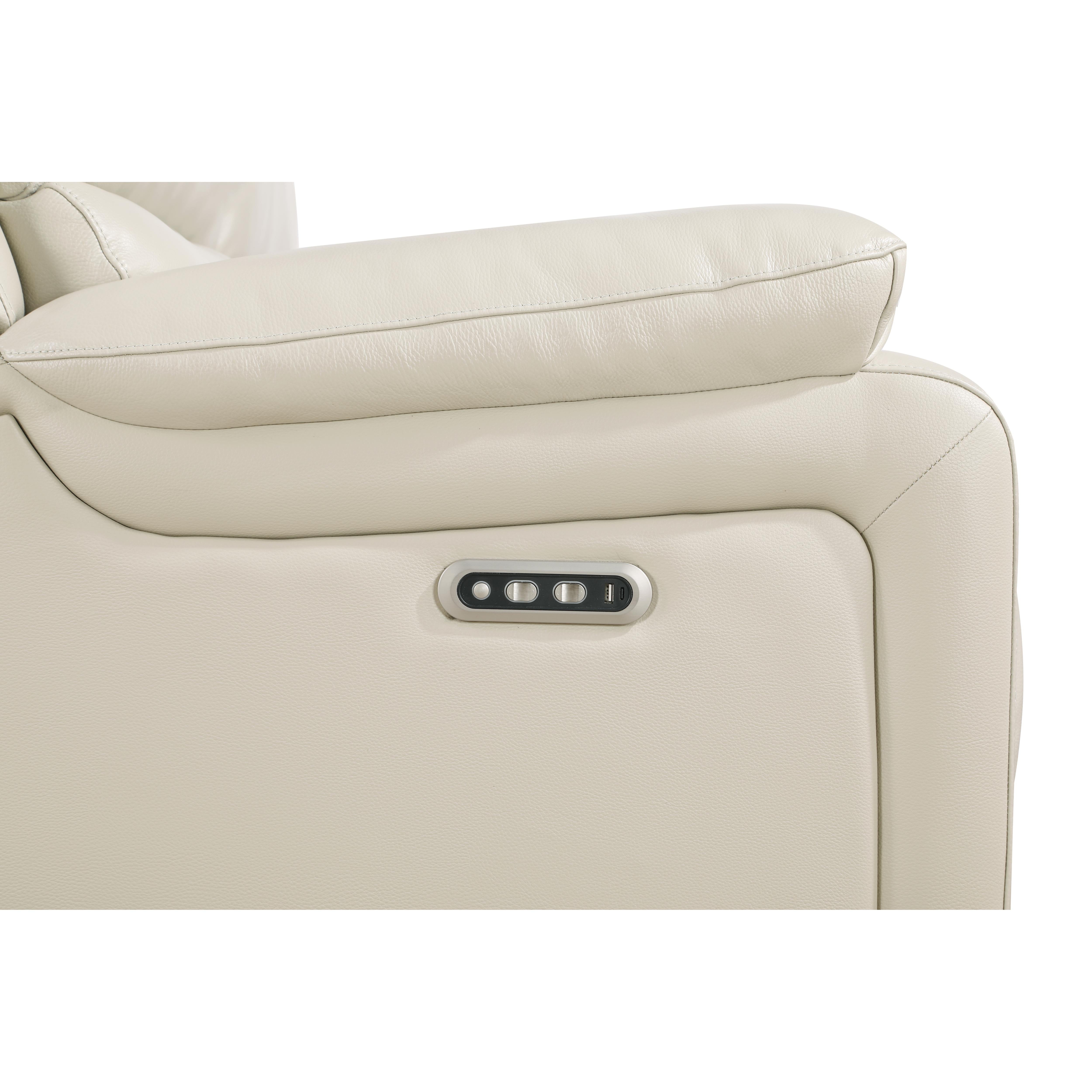 CICERO CONSOLE LOVESEAT W/ PWR FR & HR-CREAM - Ideal Furniture (Fresno,CA)