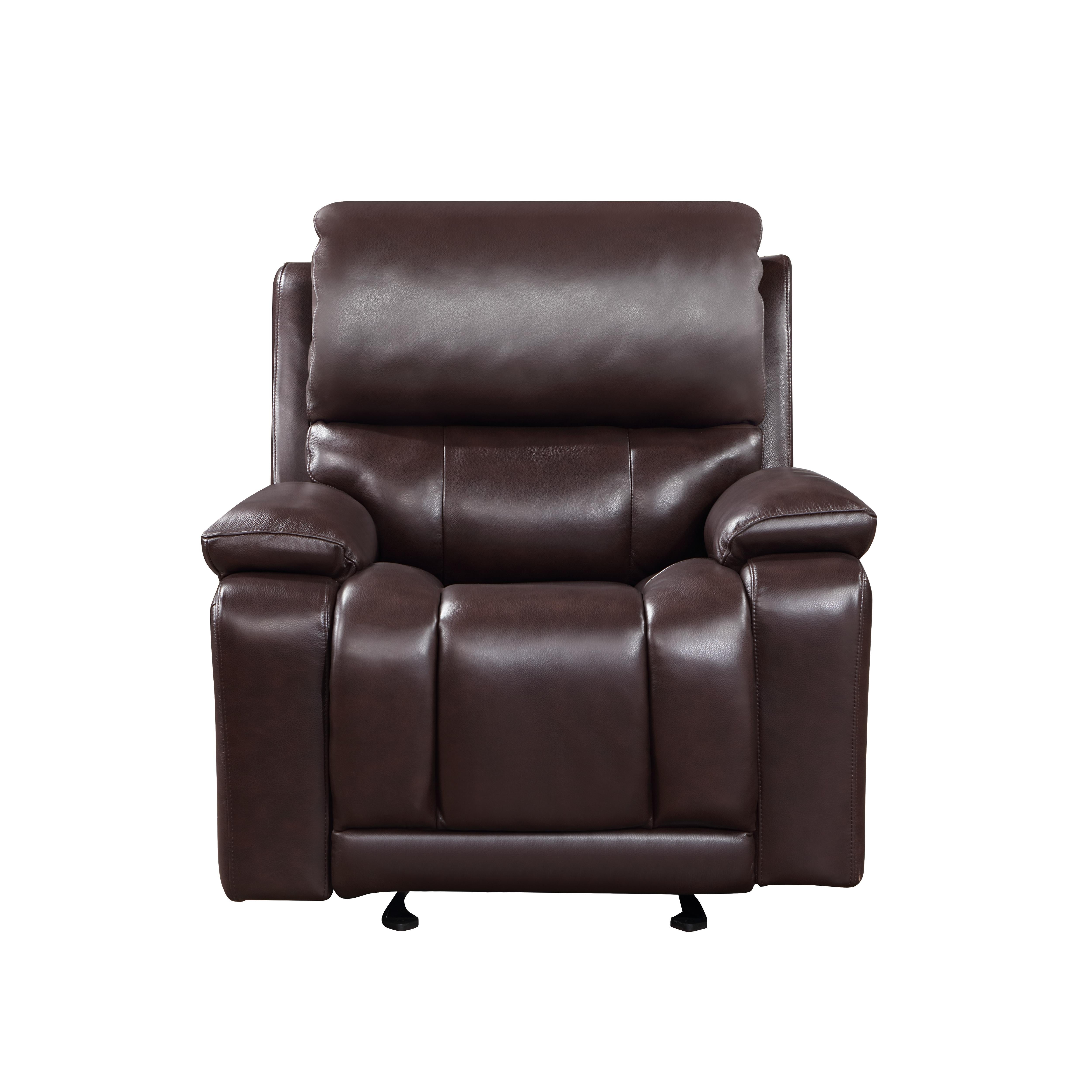 CICERO GLIDER RECLINER-BROWN - Ideal Furniture (Fresno,CA)
