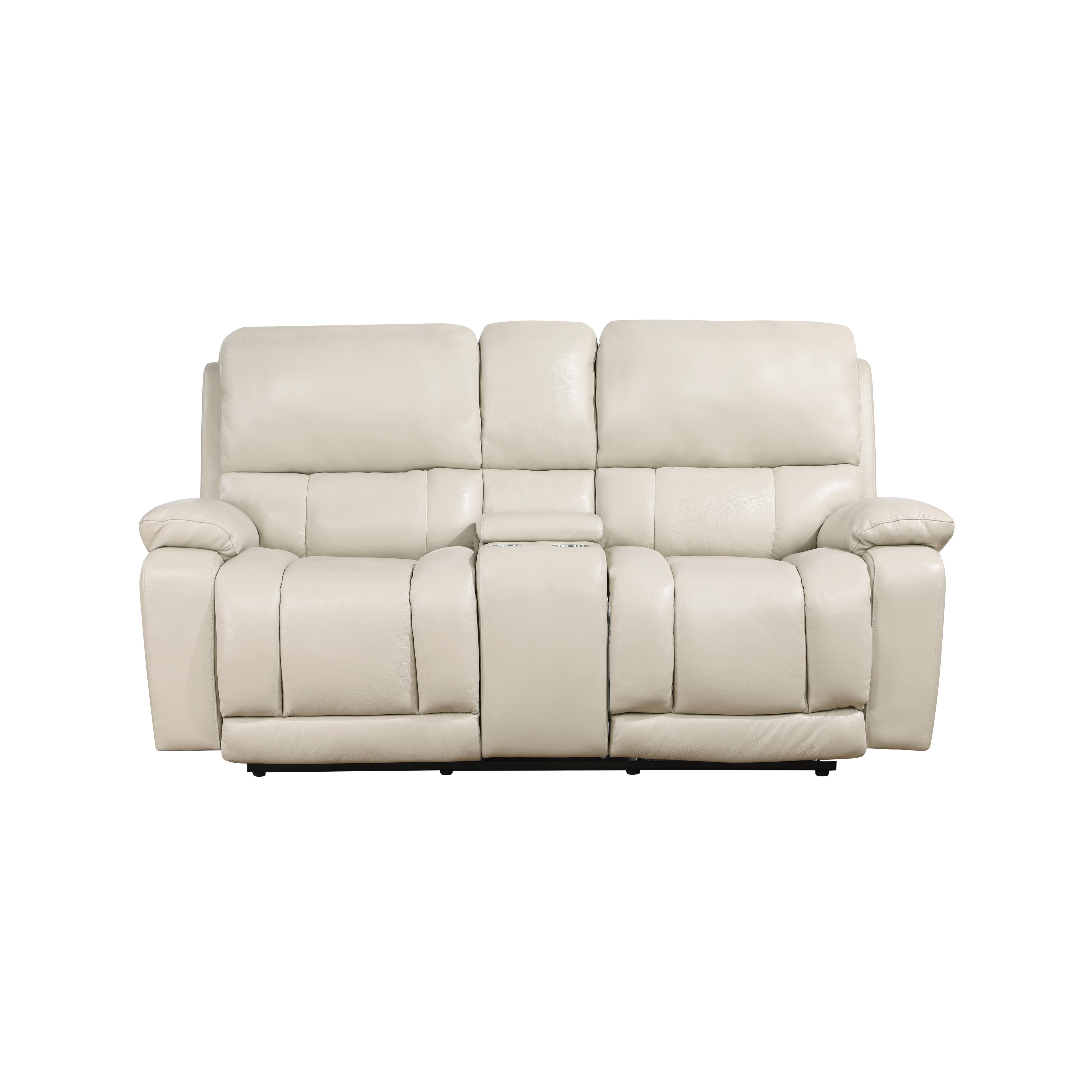 CICERO RECLINING CONSOLE LOVESEAT-CREAM - Ideal Furniture (Fresno,CA)