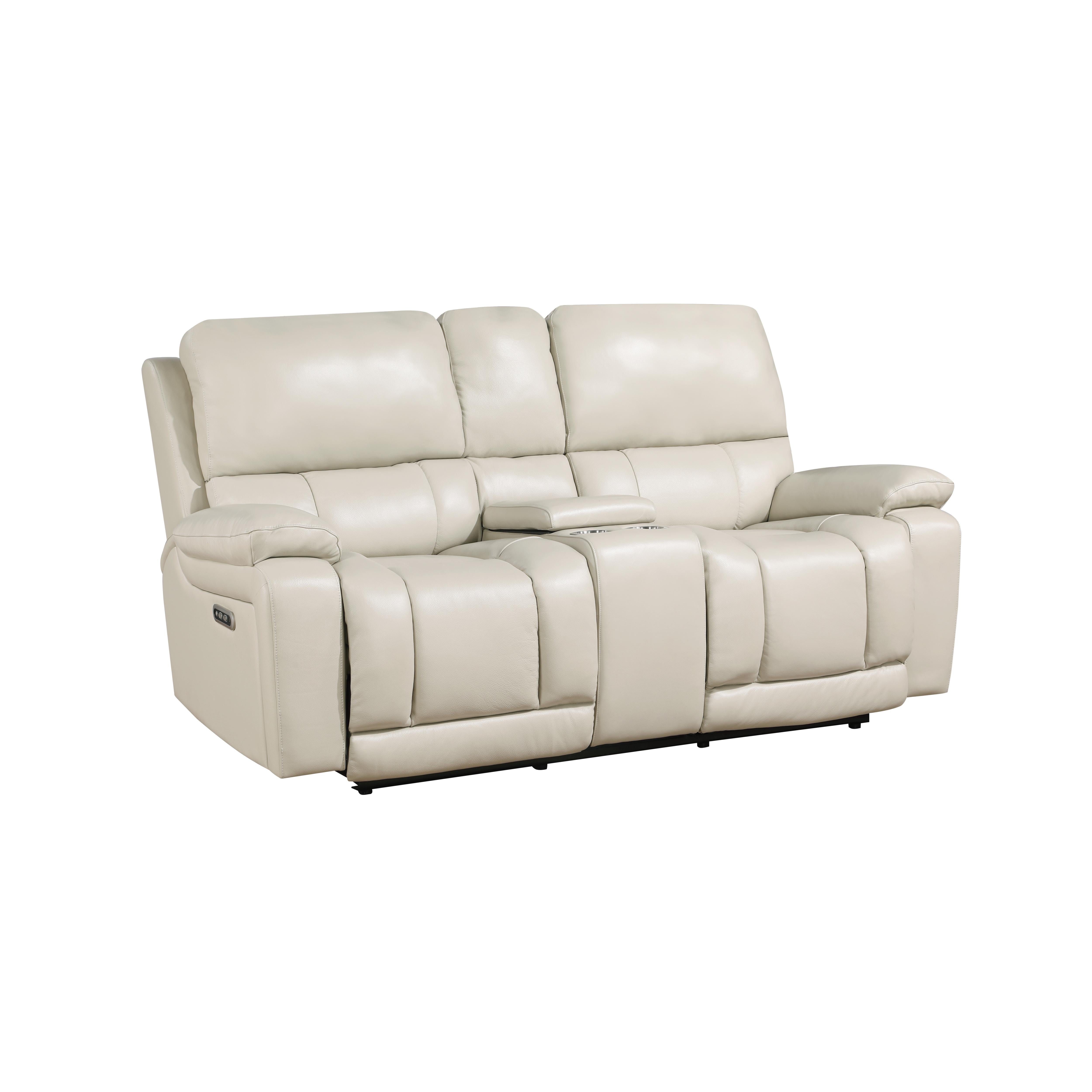 CICERO CONSOLE LOVESEAT W/ PWR FR & HR-CREAM - Ideal Furniture (Fresno,CA)