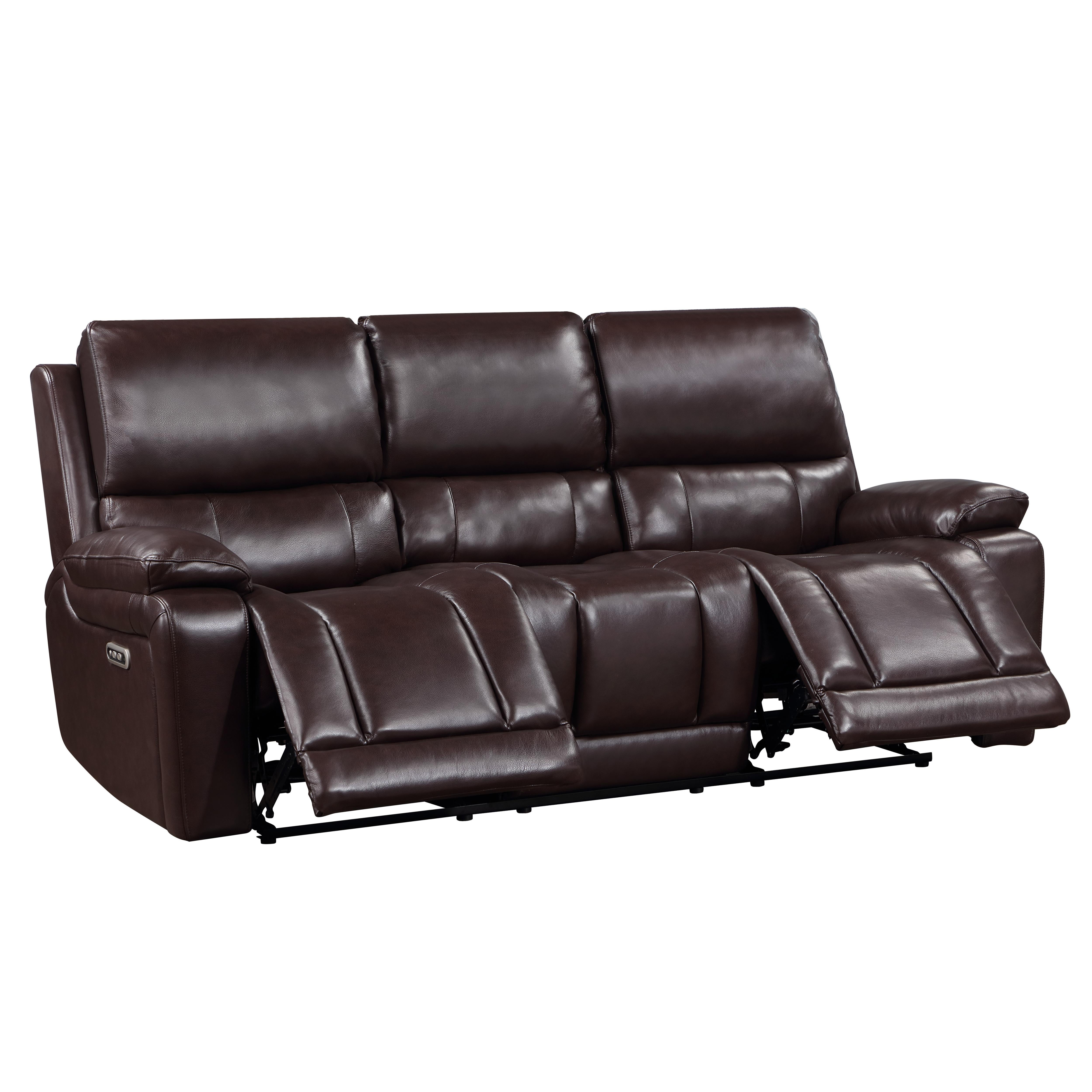 CICERO SOFA W/ PWR FR & HR -BROWN