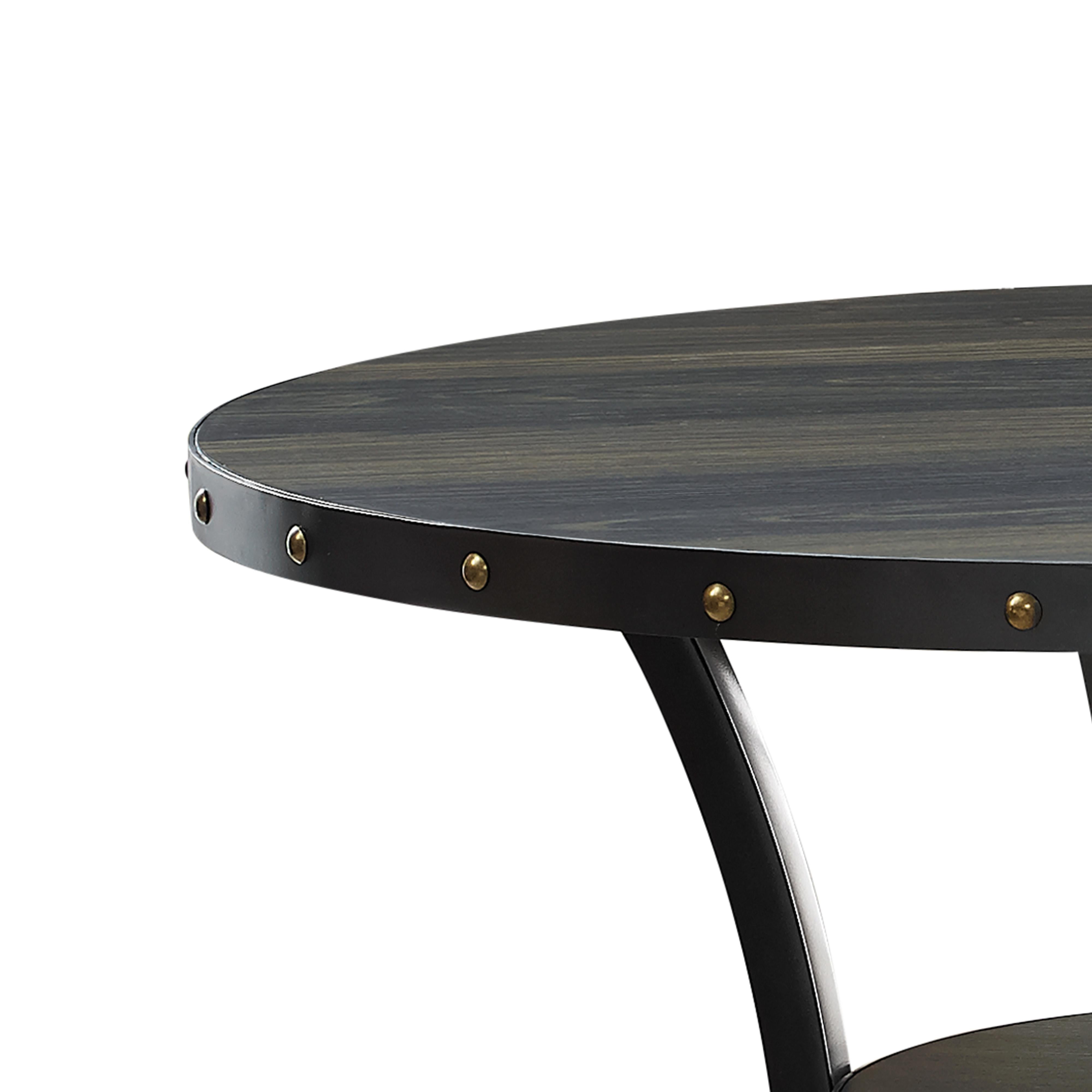 CRISPIN 36" ROUND BAR TABLE-SMOKE - Ideal Furniture (Fresno,CA)