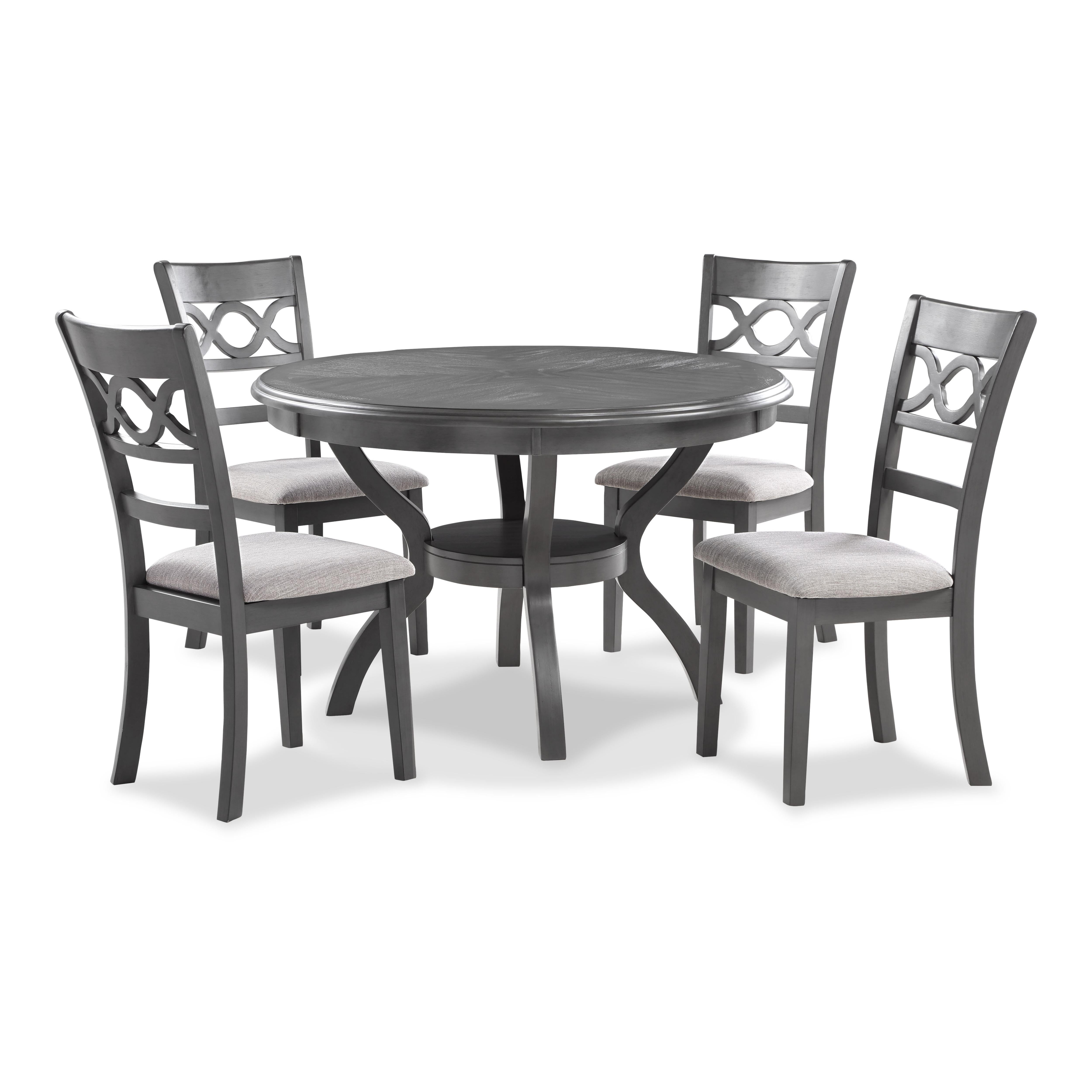 CORI ROUND DINING 5 PC SET-GRAY - Ideal Furniture (Fresno,CA)