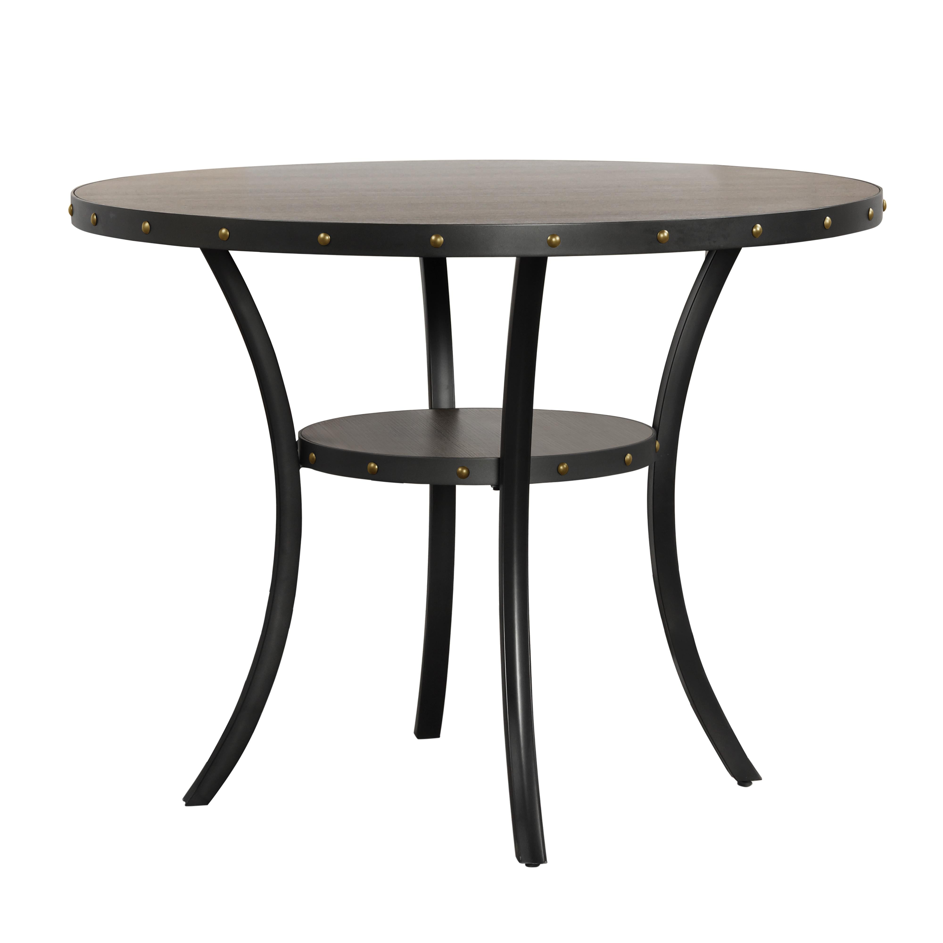 CRISPIN 48" ROUND COUNTER TABLE-GRAY - Ideal Furniture (Fresno,CA)