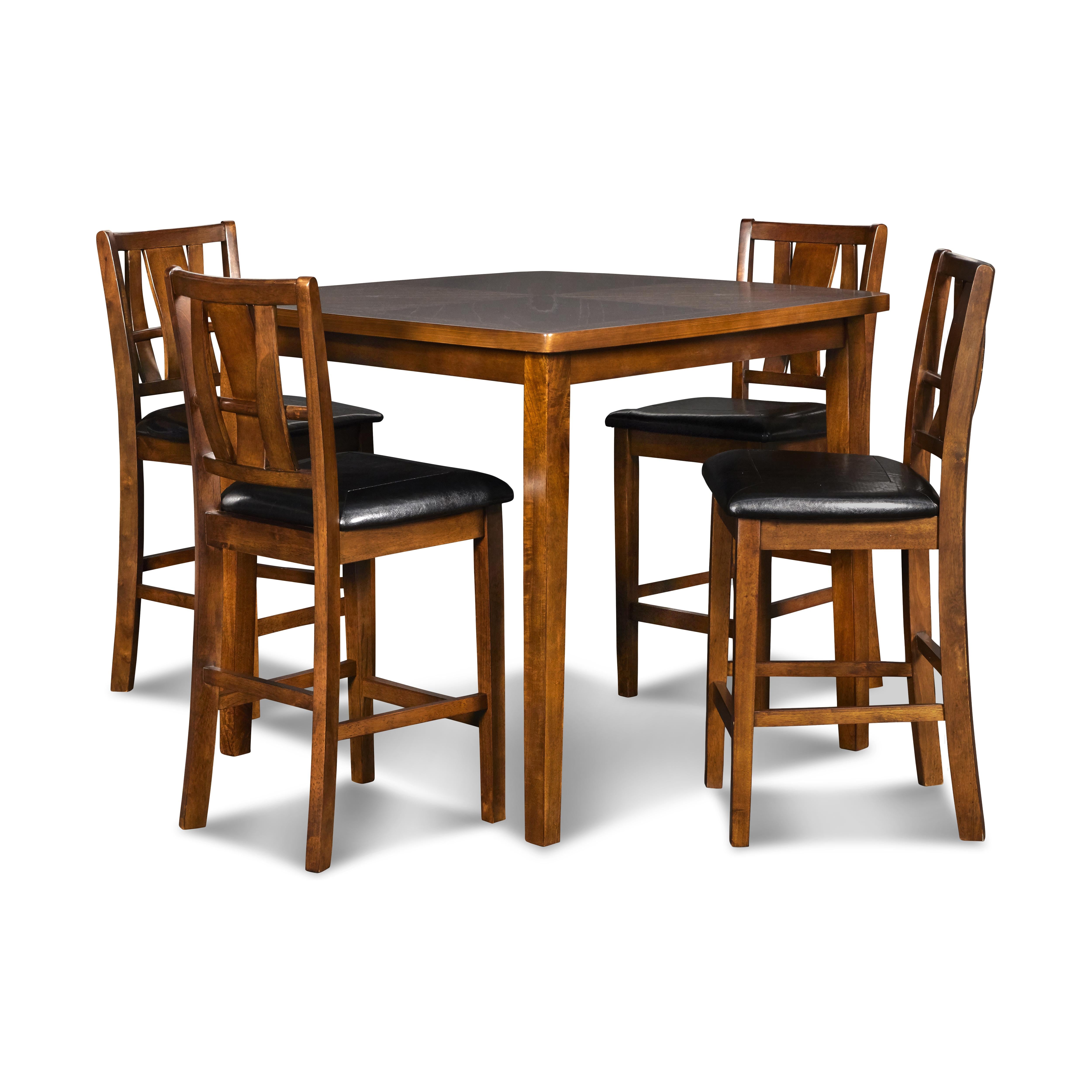DIXON COUNTER DINING 5 PC SET-DK ESPRESSO - Ideal Furniture (Fresno,CA)
